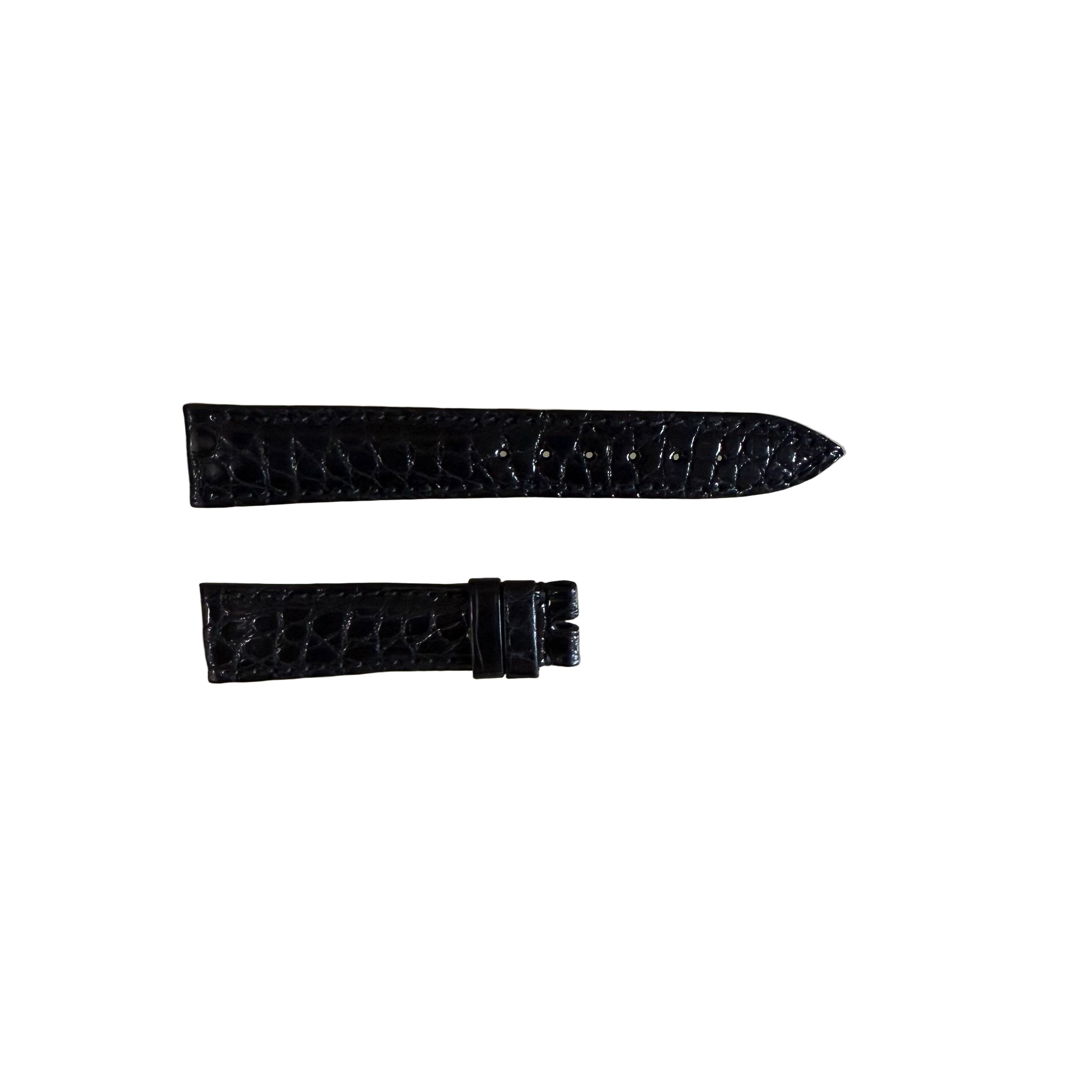 Authentic Breguet Black Crocodile Watch Strap Band 17mm Padded & Stitched