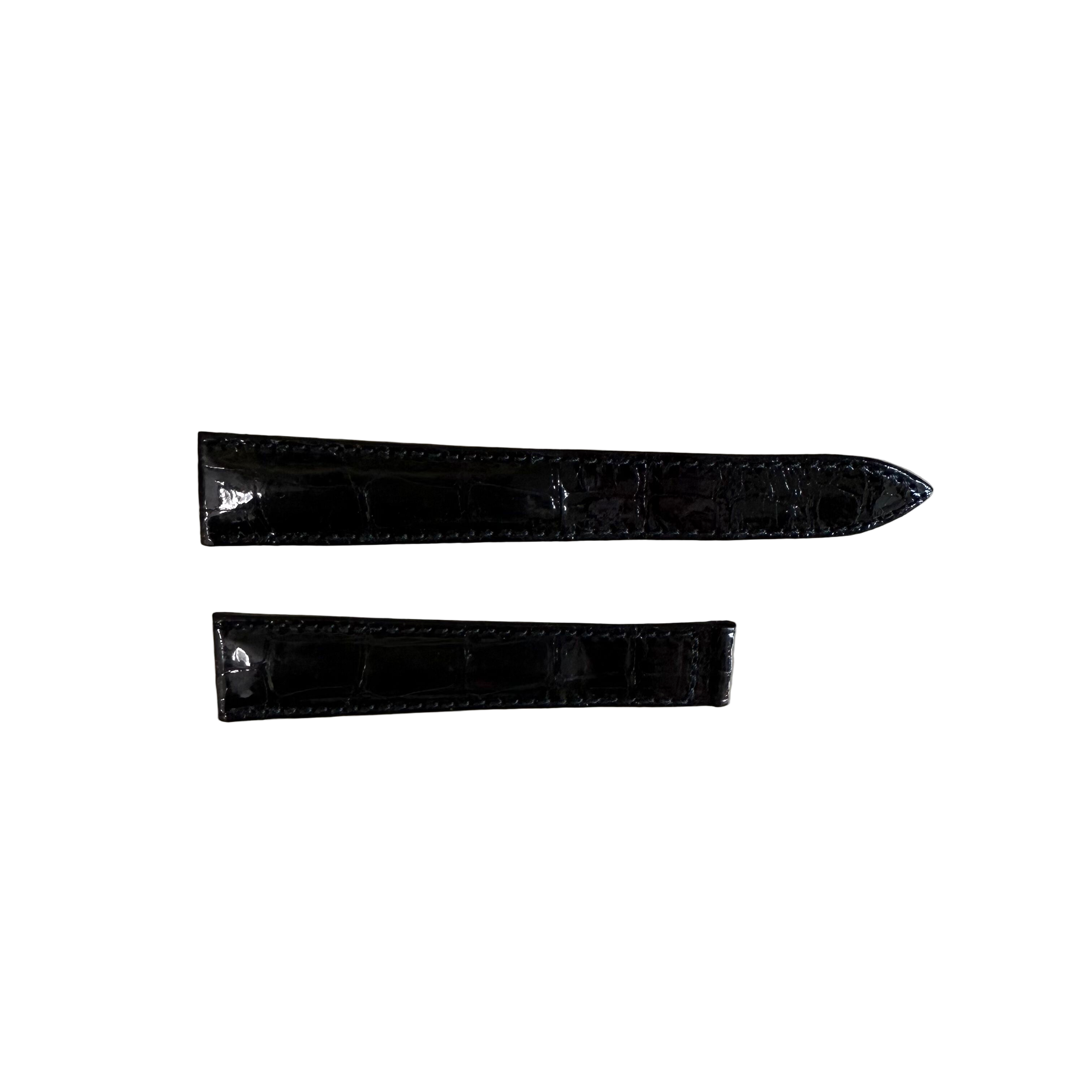 Authentic Breguet Black Crocodile Watch Strap Band 19mm Padded & Stitched