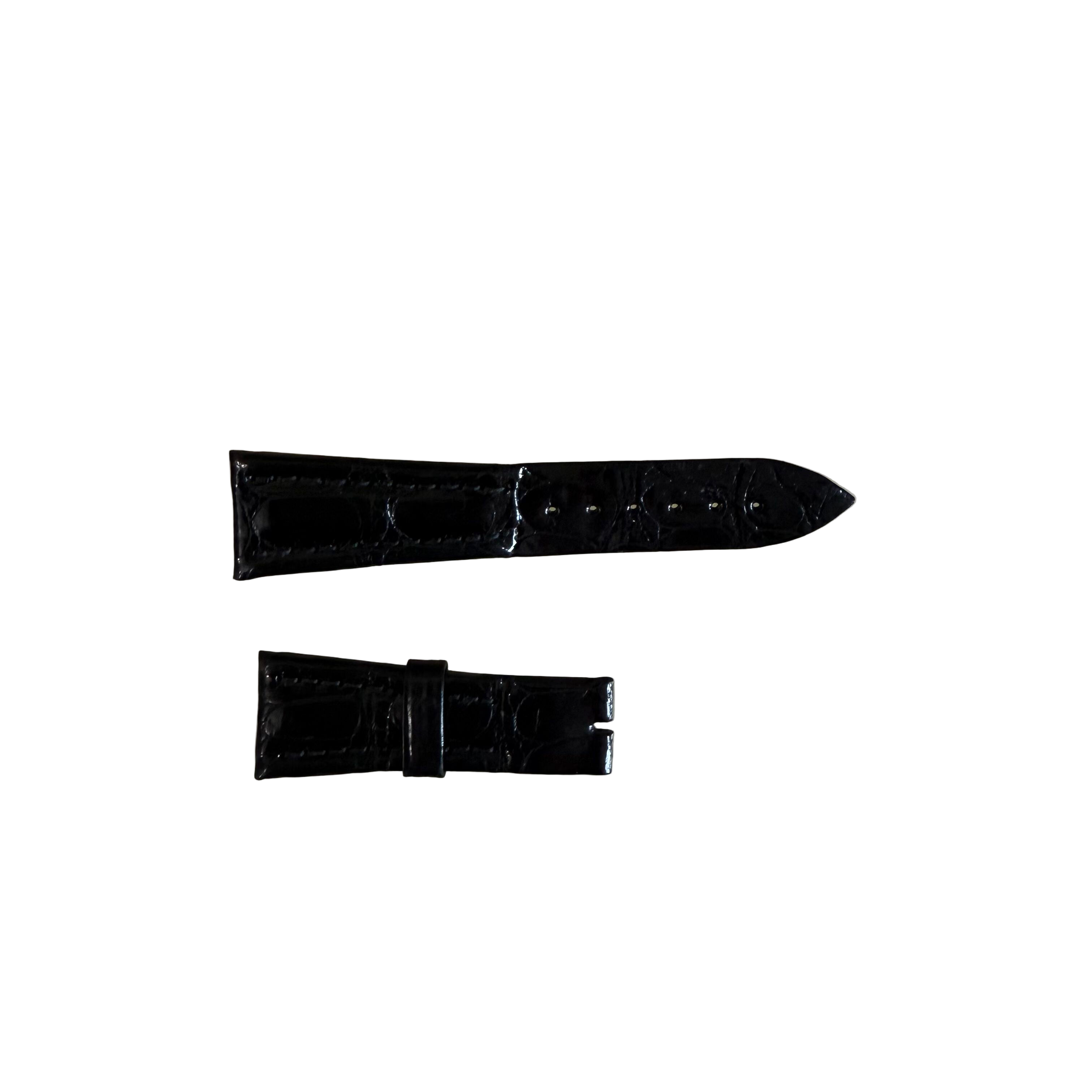 Authentic Breguet Black Crocodile Watch Strap Band 22mm Padded & Stitched