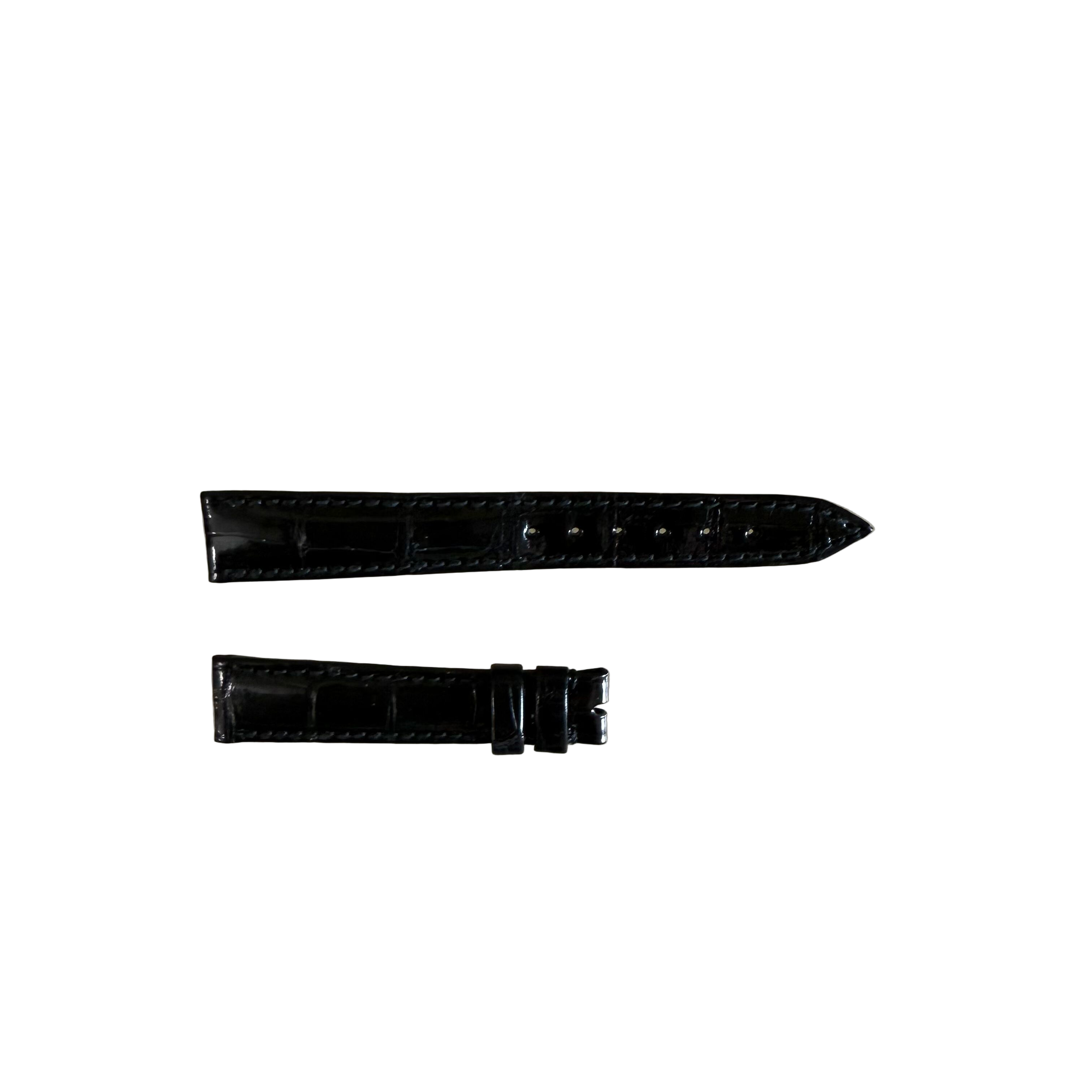 Authentic Breguet Black Crocodile Watch Strap Band 15mm Padded & Stitched