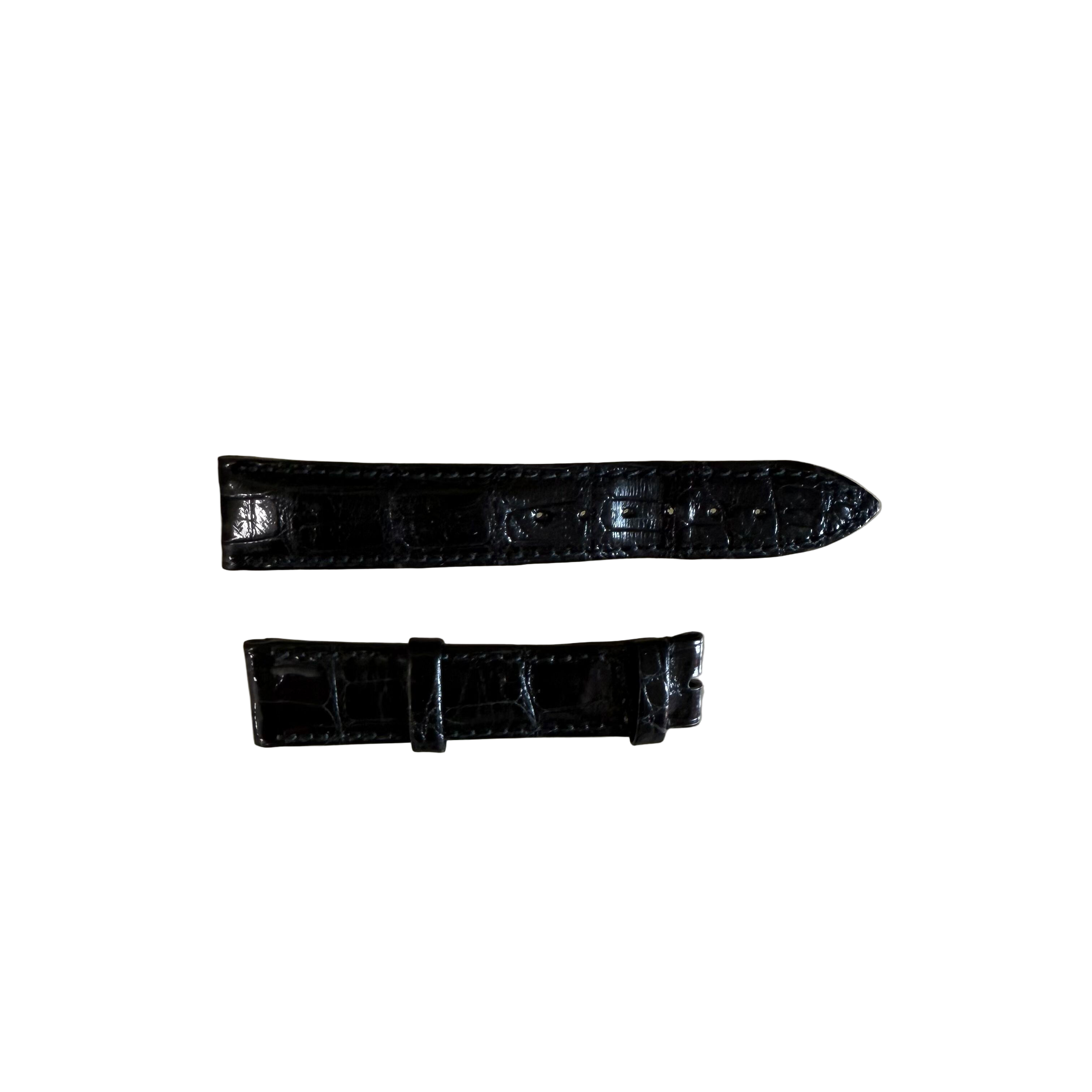 Authentic Breguet Black Crocodile Watch Strap Band 18mm Padded & Stitched