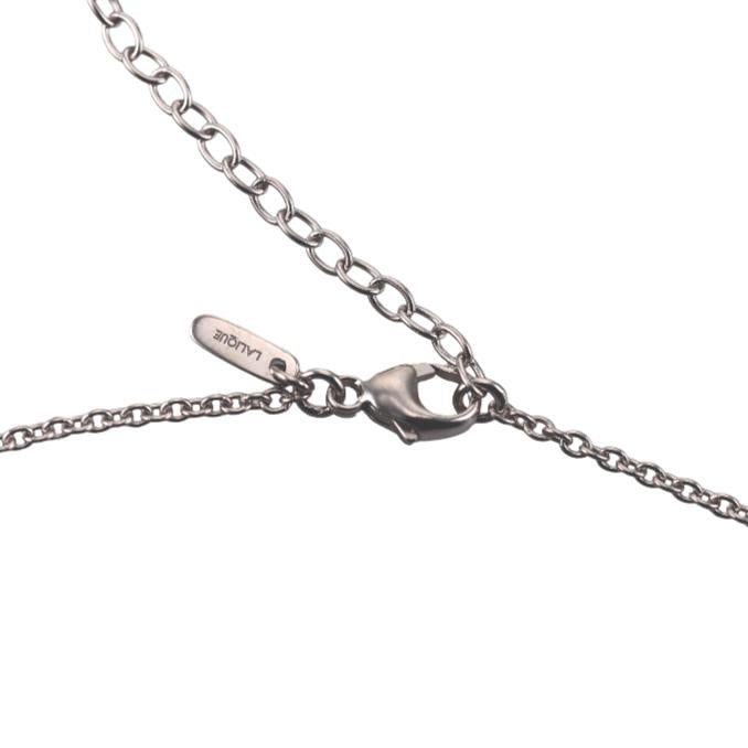 Lalique Papillon Lagoon Crystal Silver Chain Butterfly Necklace 10753000