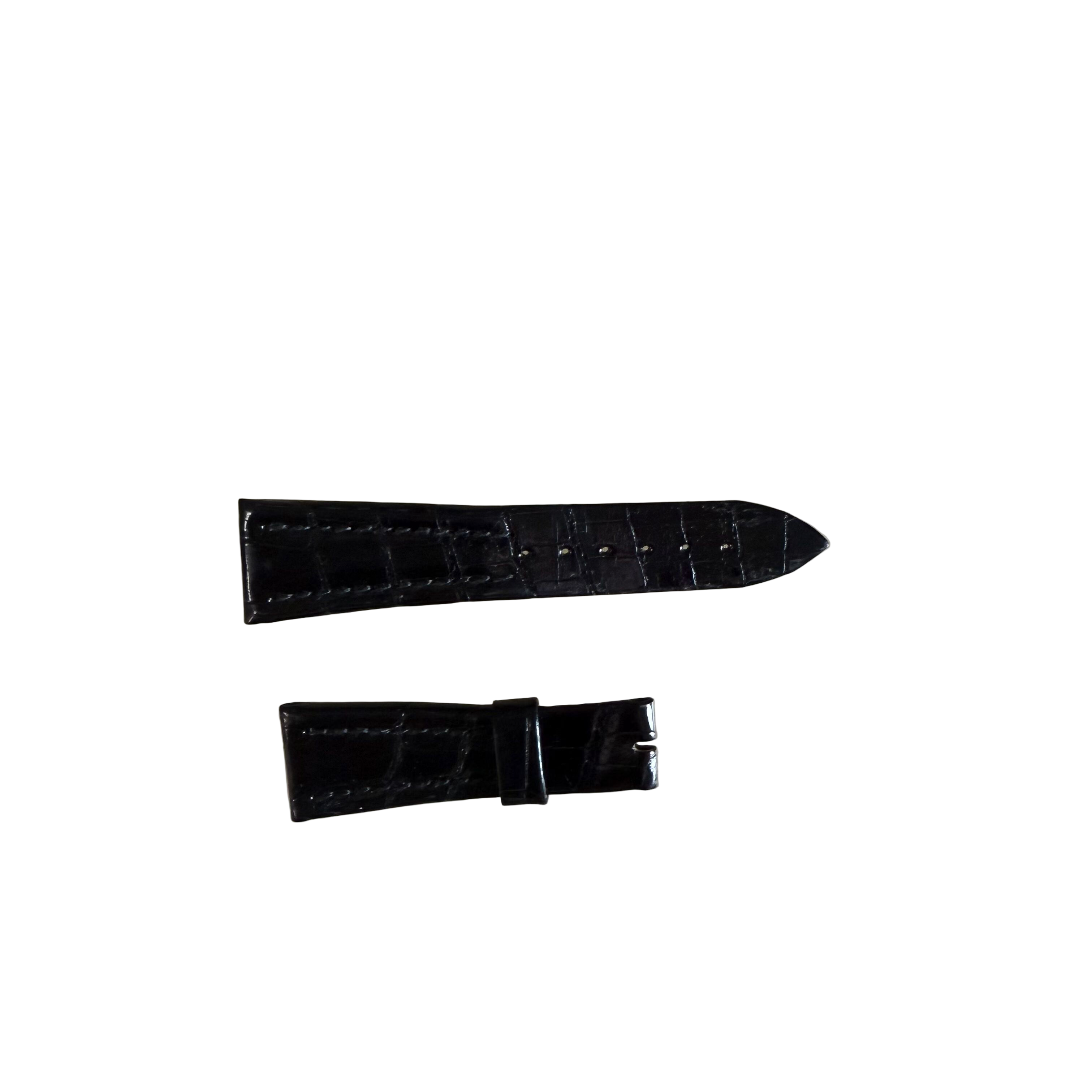 Authentic Breguet Black Crocodile Watch Strap Band 21.5mm Padded & Stitched