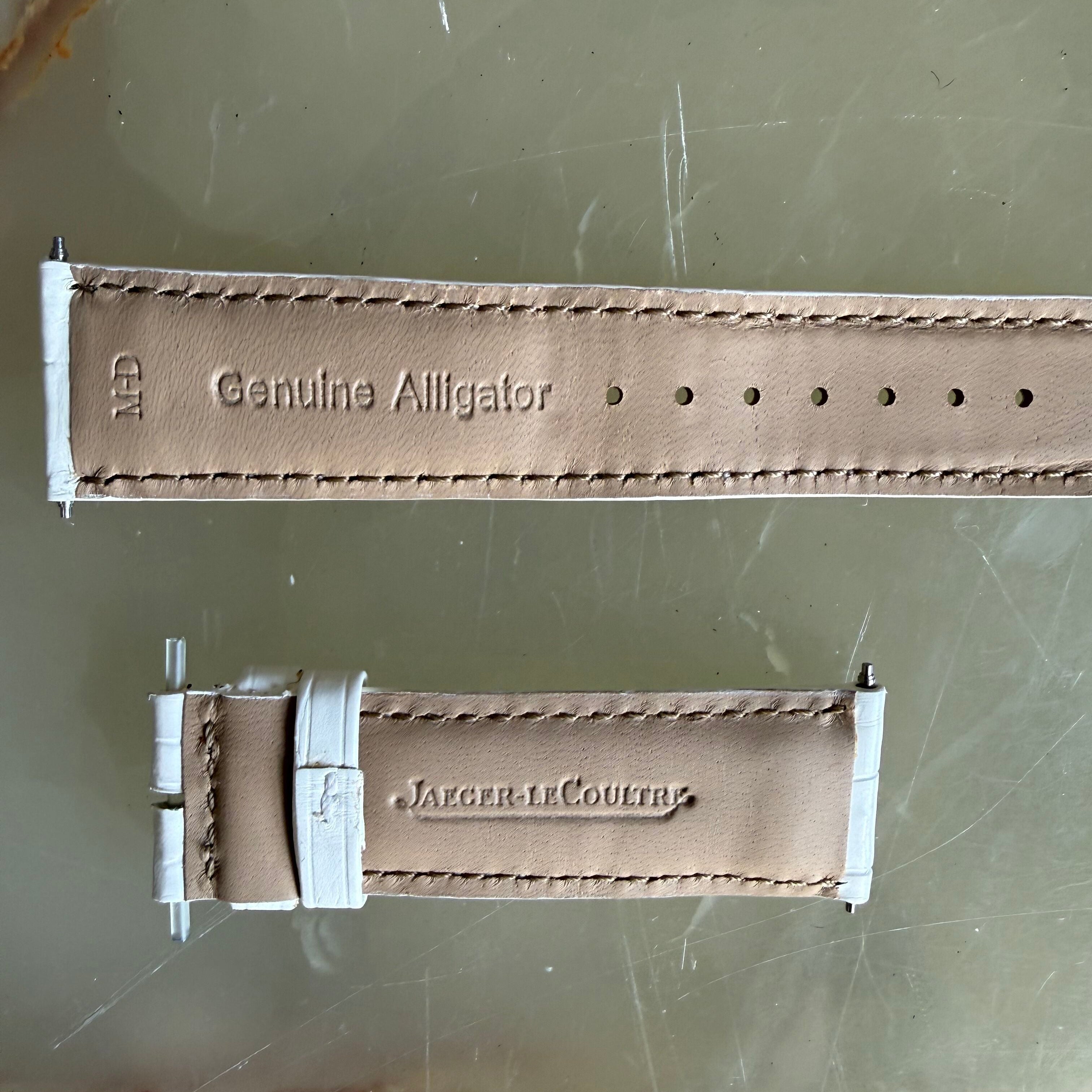 Authentic Jaeger LeCoultre White Alligator Watch Strap Band 20mm