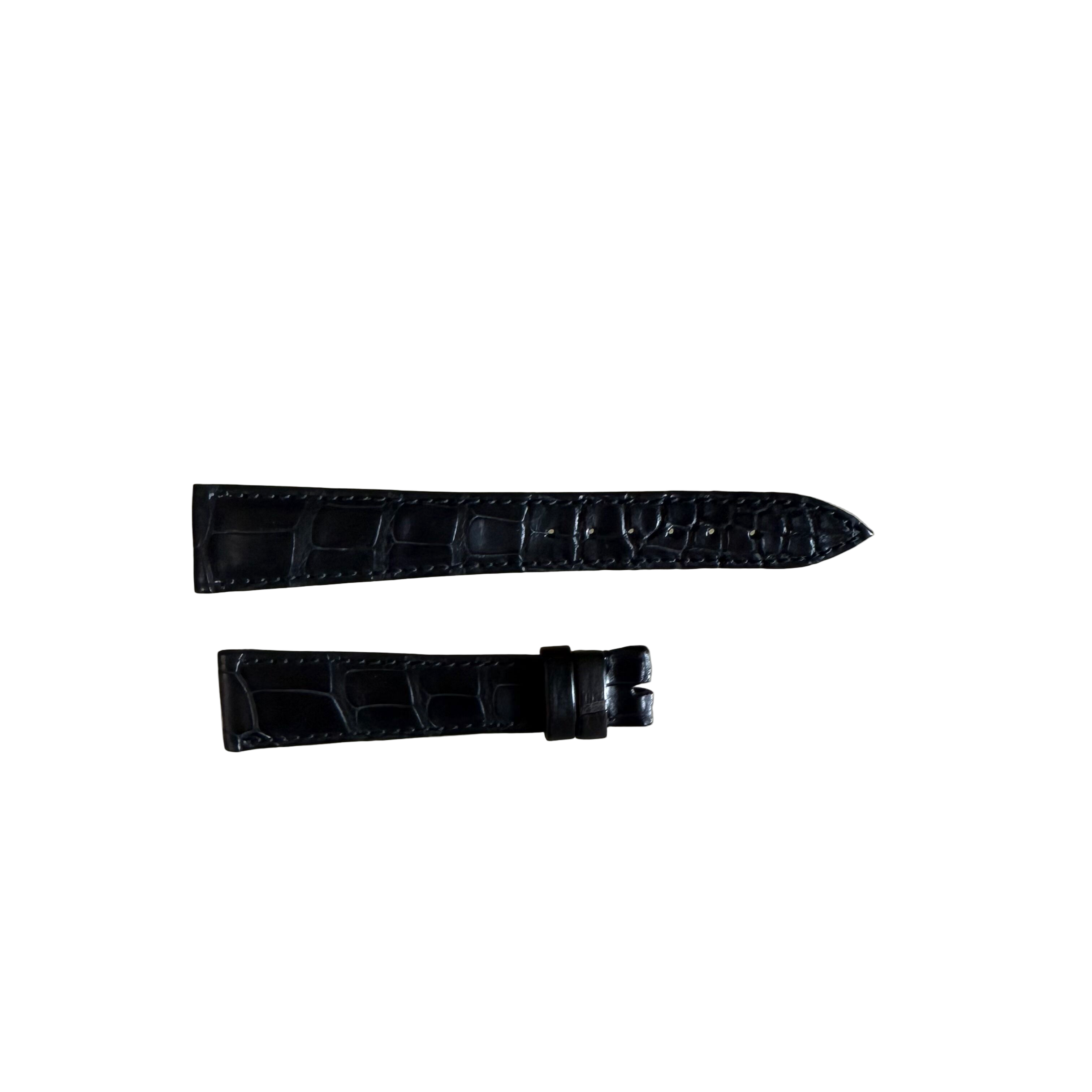 Authentic Breguet Black Crocodile Watch Strap Band 18mm Padded & Stitched