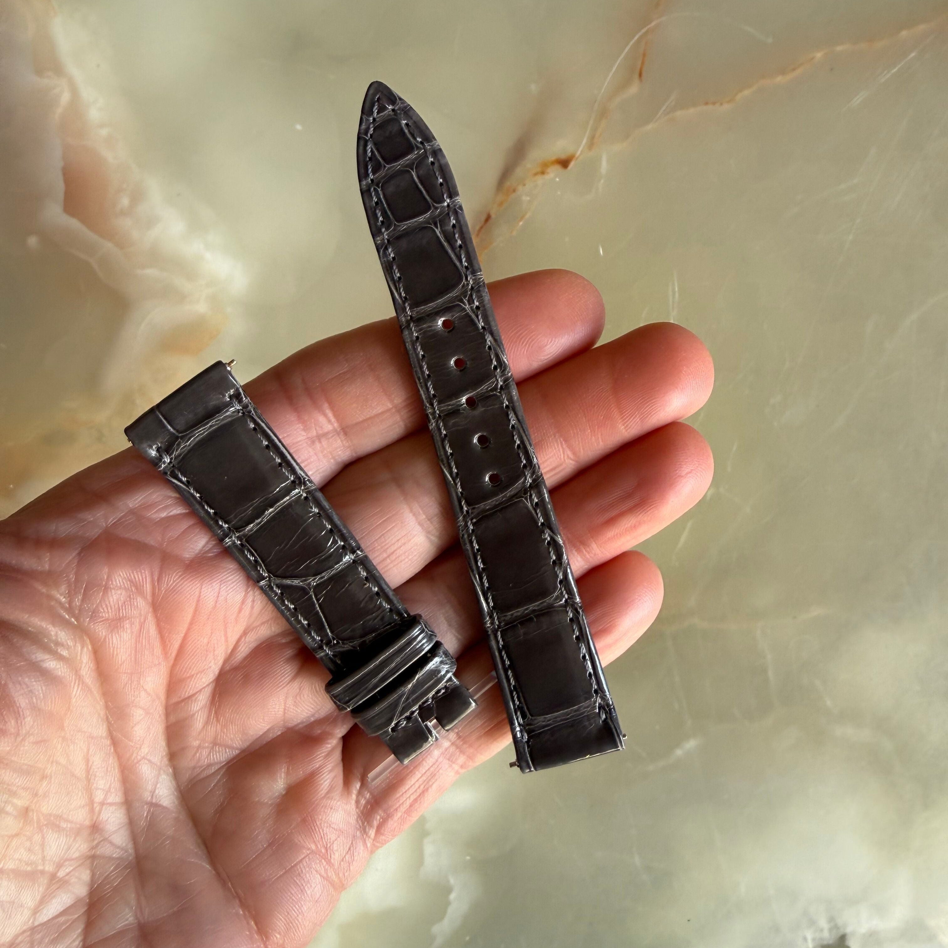 Authentic Jaeger LeCoultre Grey Alligator Watch Strap Band 16mm