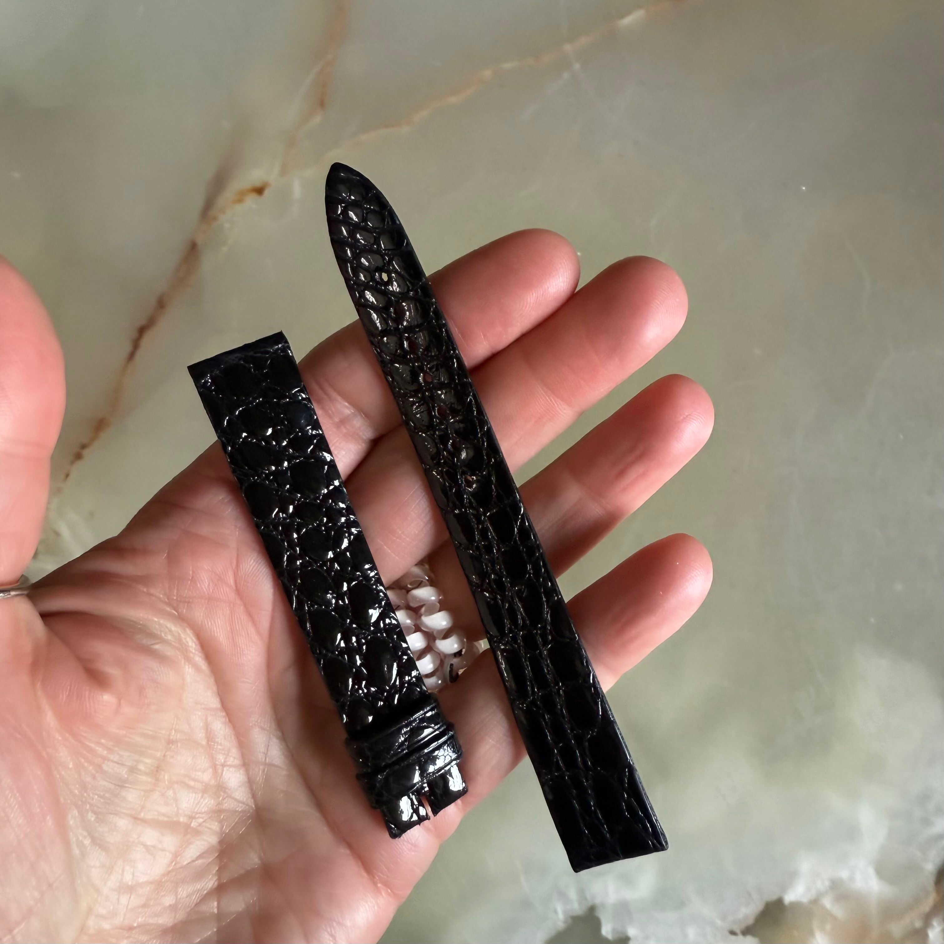 Authentic Breguet Black Crocodile Watch Strap Band 16mm