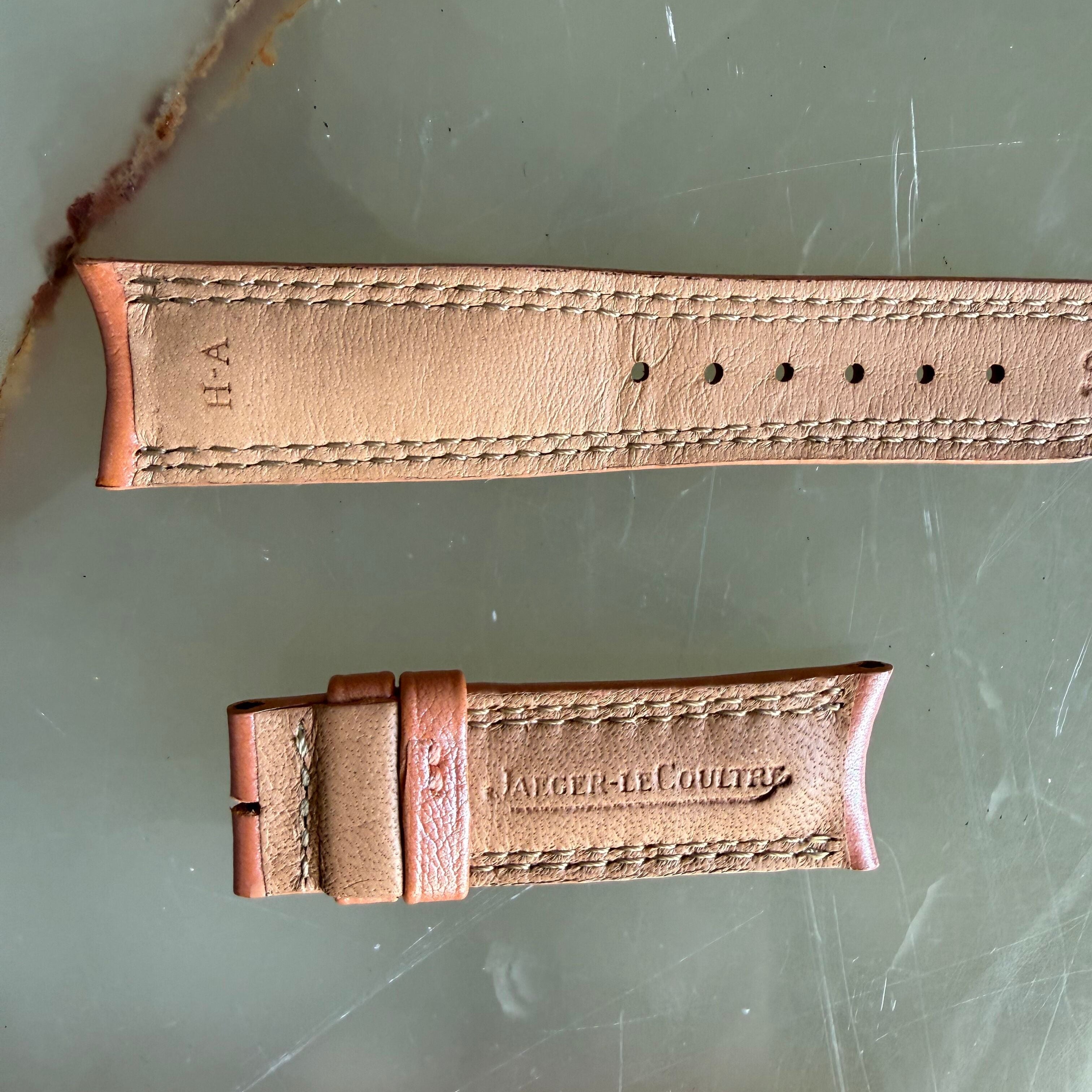Authentic Jaeger LeCoultre Pink Leather Watch Strap Band 18.45mm