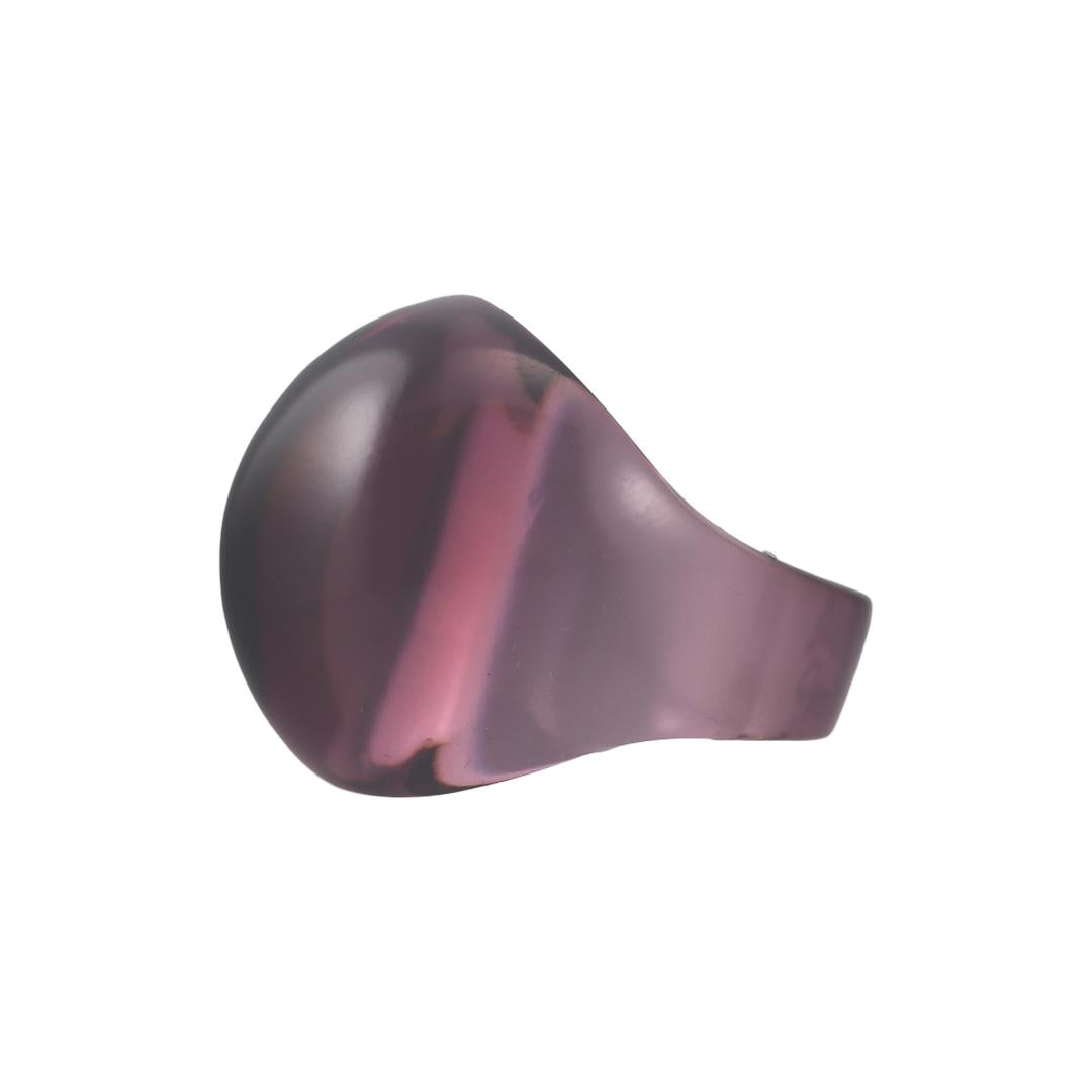 Lalique Cabochon Mauve Crystal Ring 6491200