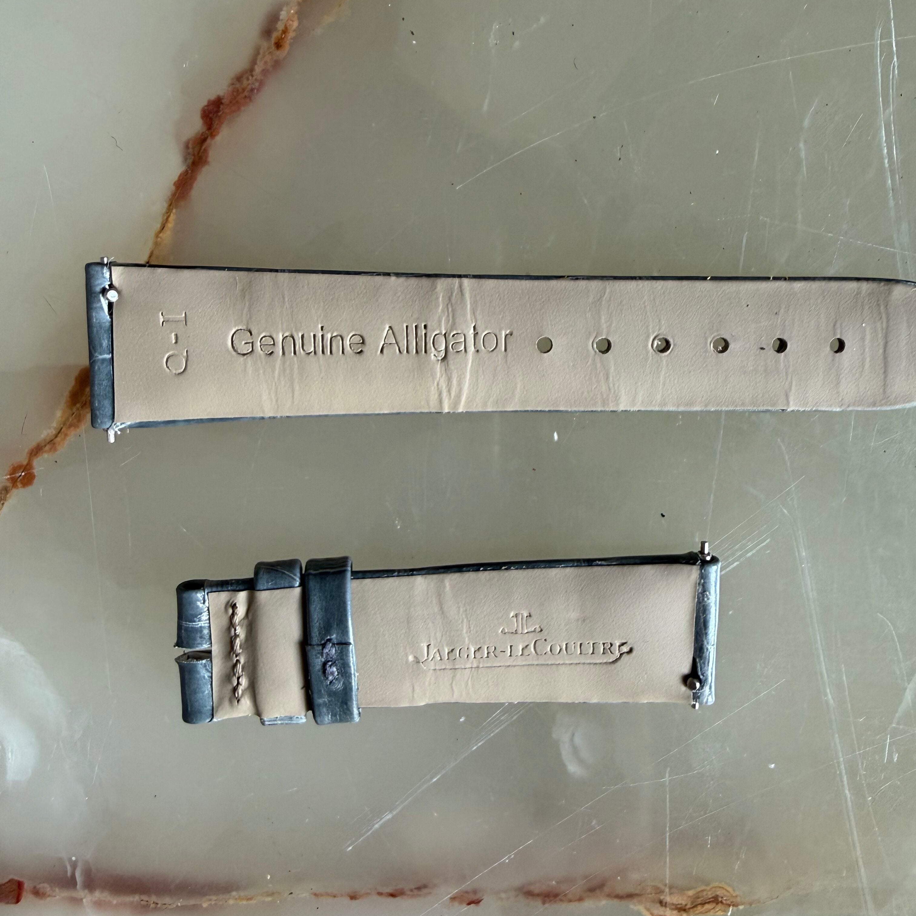 Authentic Jaeger LeCoultre Gray Alligator Watch Strap Band 16mm