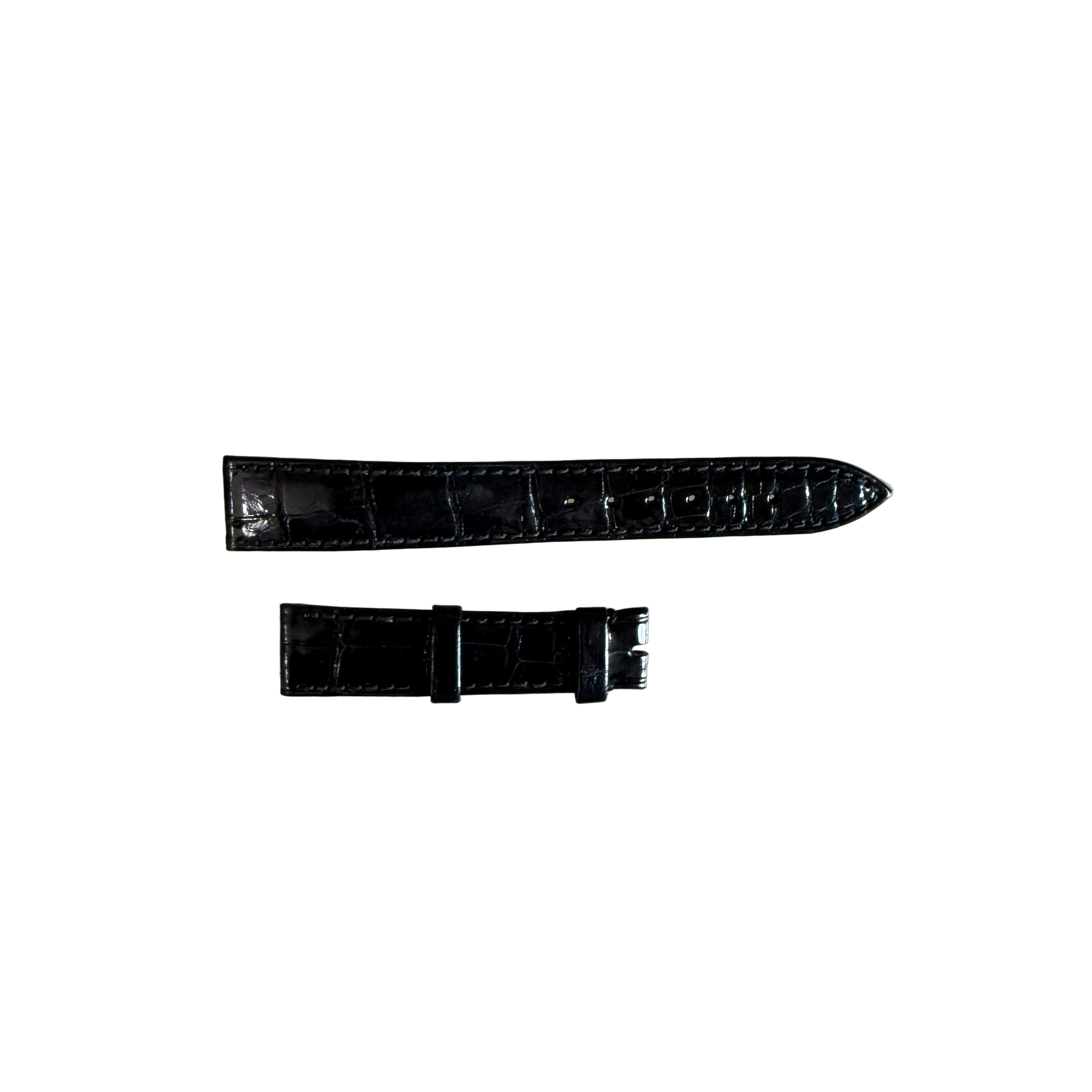 Authentic Breguet Black Crocodile Watch Strap Band 16mm Stitched