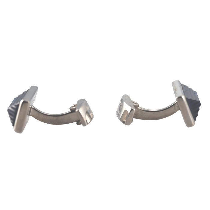 Lalique Rayonnante Blue Crystal Palladium Cufflinks 10606200
