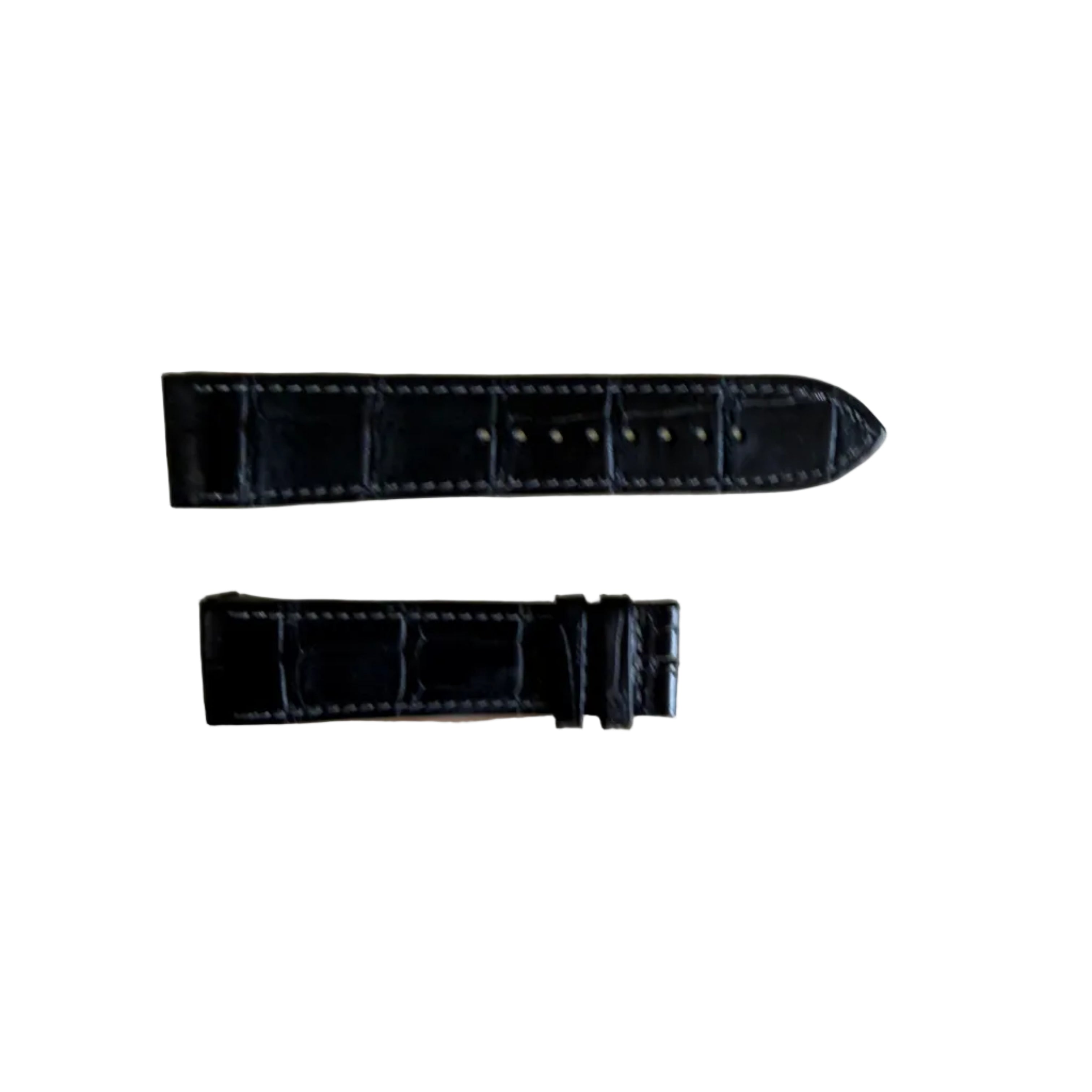 Authentic Jaeger LeCoultre Black Alligator Watch Strap Band 22mm