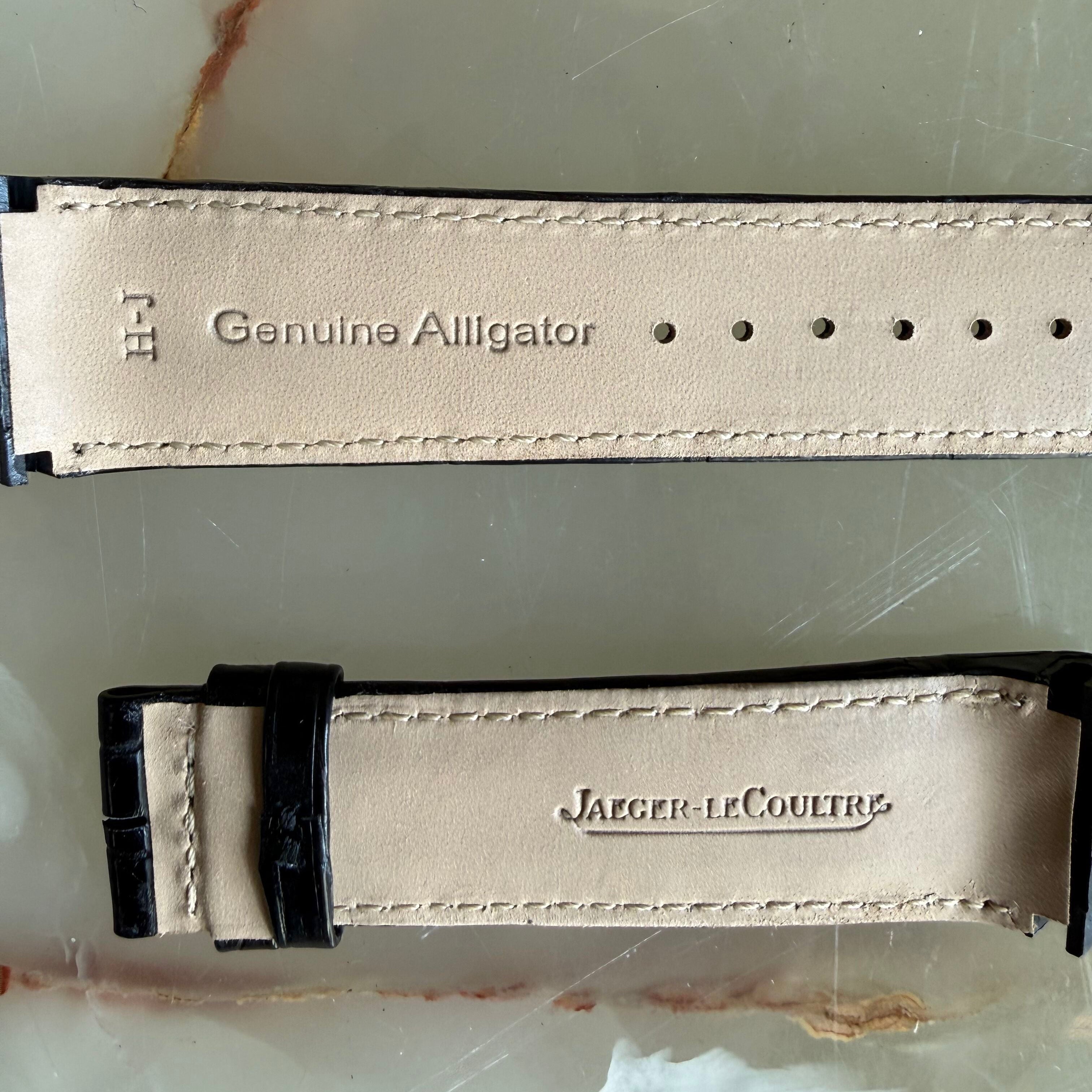 Authentic Jaeger LeCoultre Black Alligator Watch Strap Band 22mm
