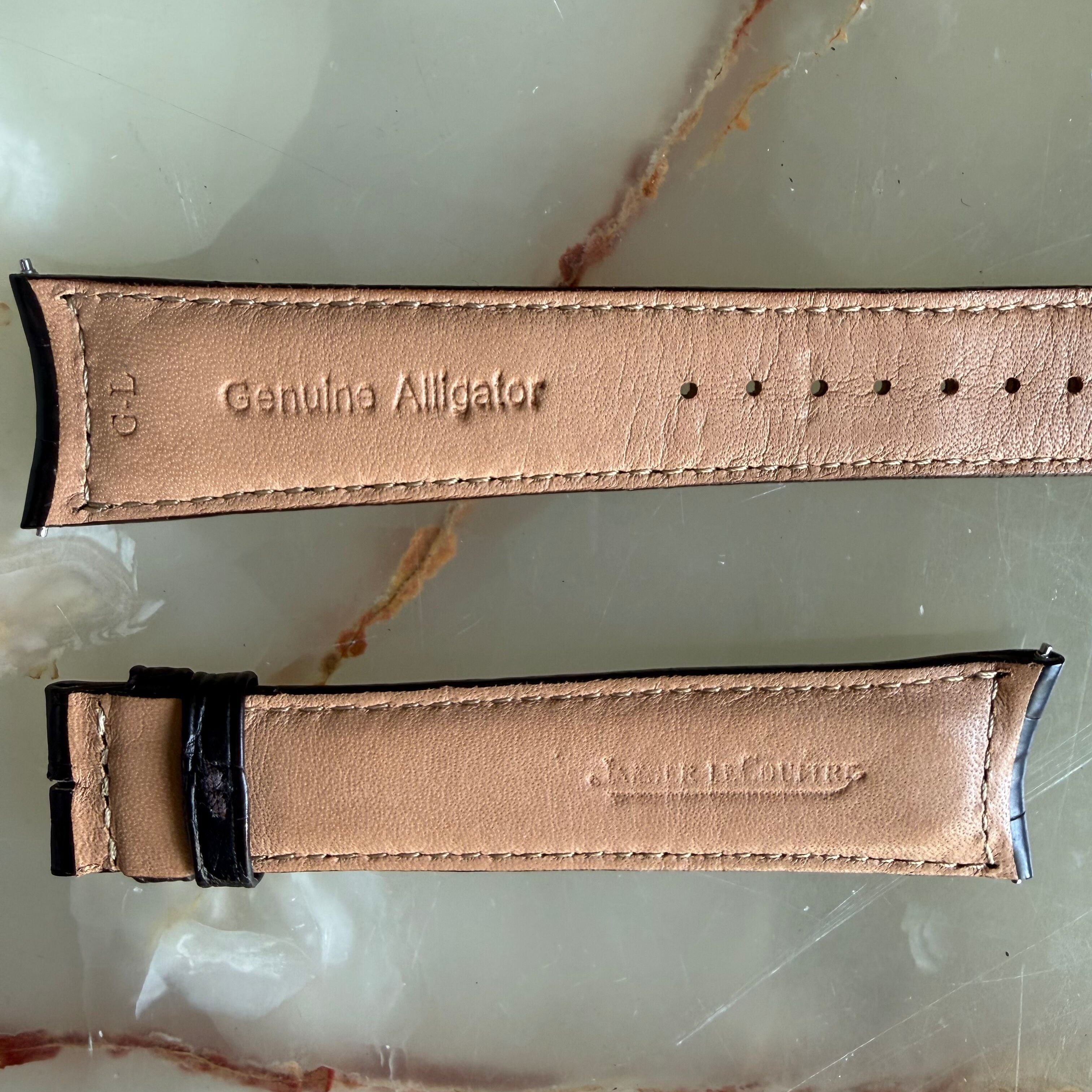 Authentic Jaeger LeCoultre Brown Alligator Watch Strap Band 22.mm