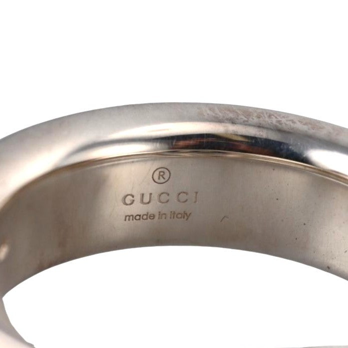 Gucci GG Interlocking G Sterling Silver 6mm Band Ring
