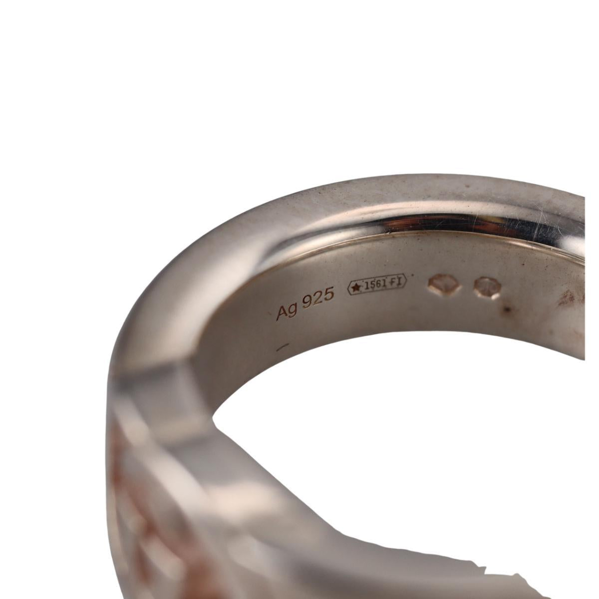 Gucci GG Interlocking G Sterling Silver 6mm Band Ring