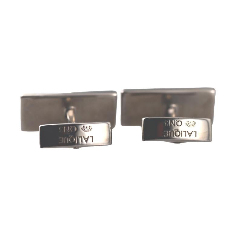 Lalique Rayonnante Clear Crystal Palladium Cufflinks 10606000