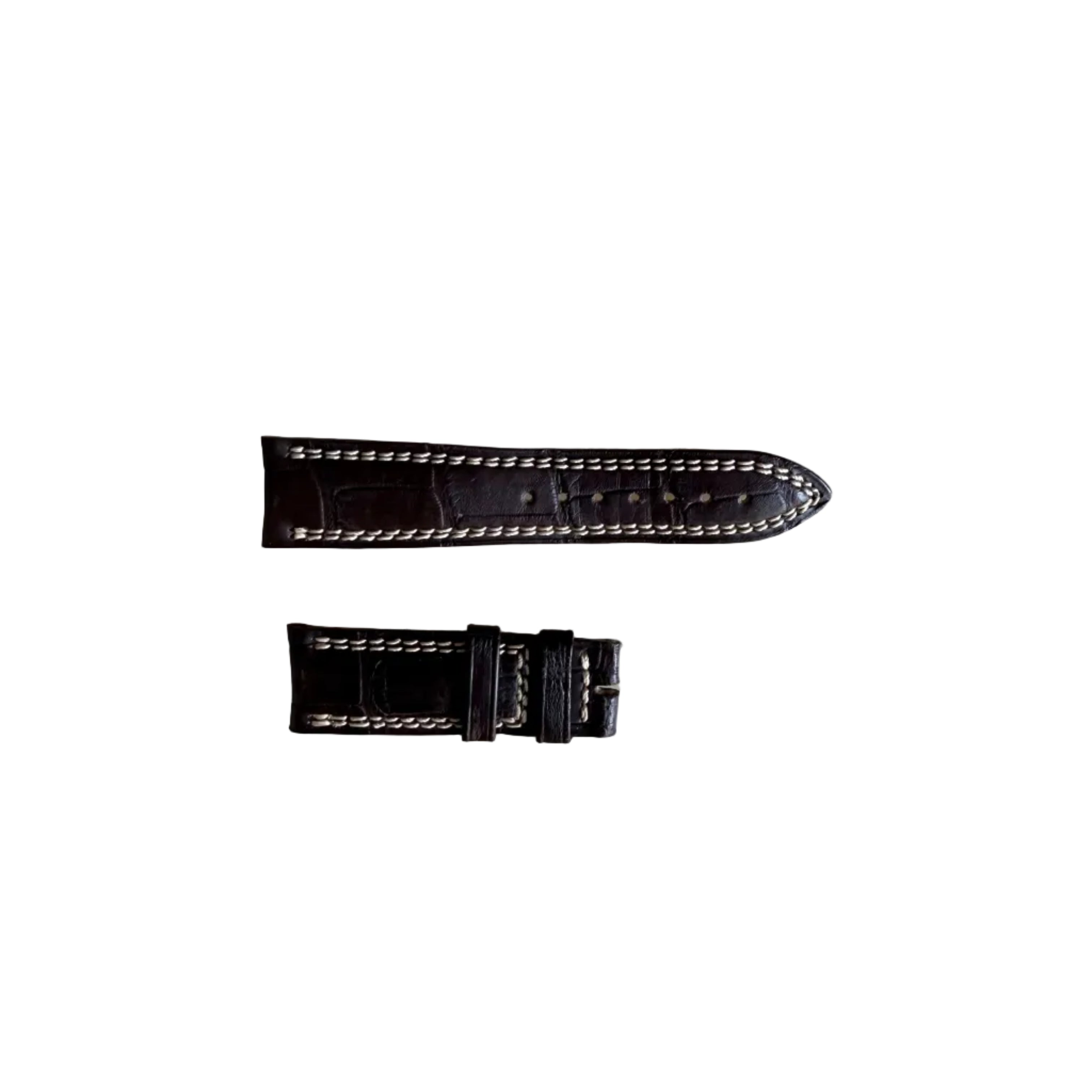 Authentic Jaeger LeCoultre Brown Alligator Watch Strap Band 18mm