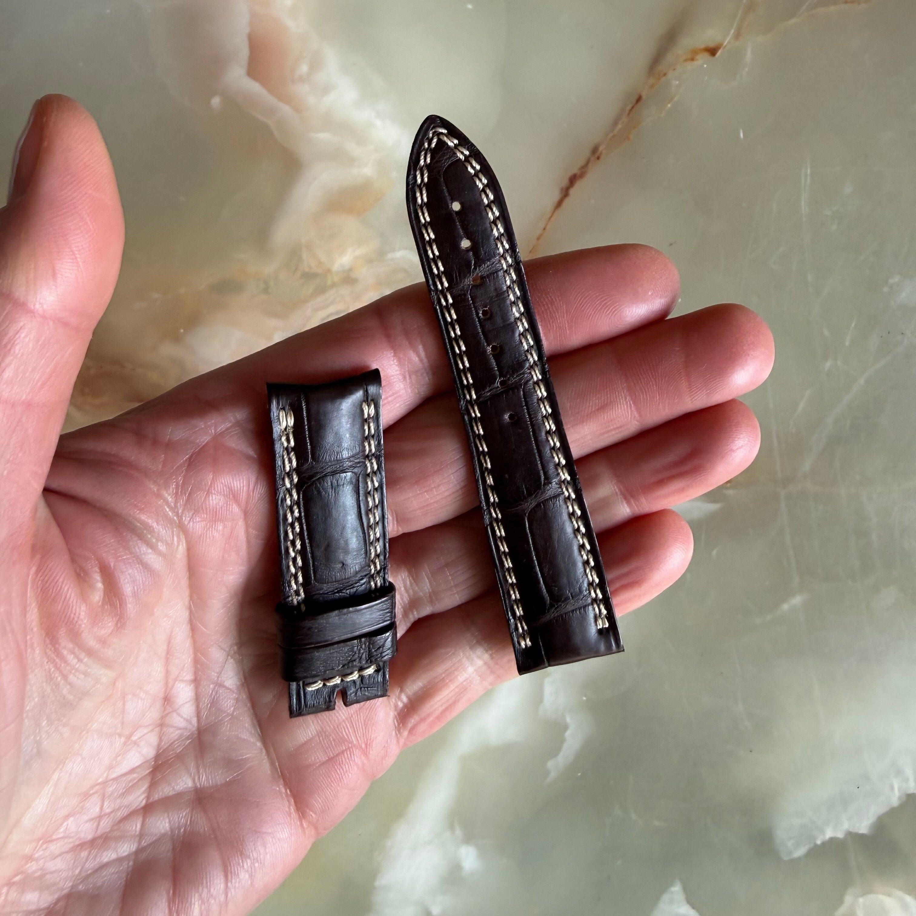 Authentic Jaeger LeCoultre Brown Alligator Watch Strap Band 18mm