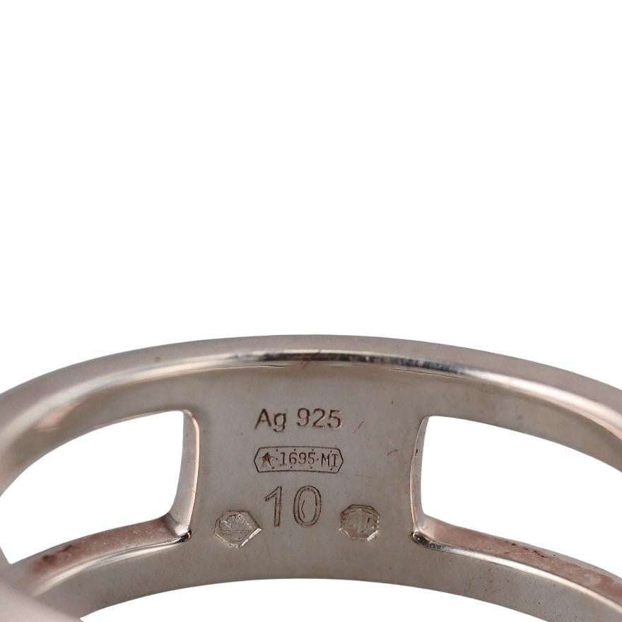 Gucci GG Interlocking G Sterling Silver 6mm Double Band Ring