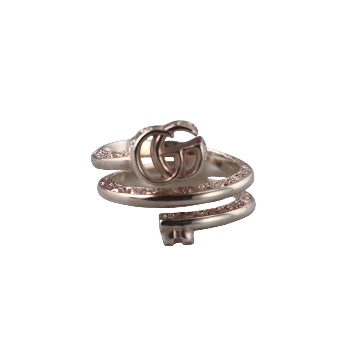 Gucci Marmont Key 3 Turns Sterling Silver Ring