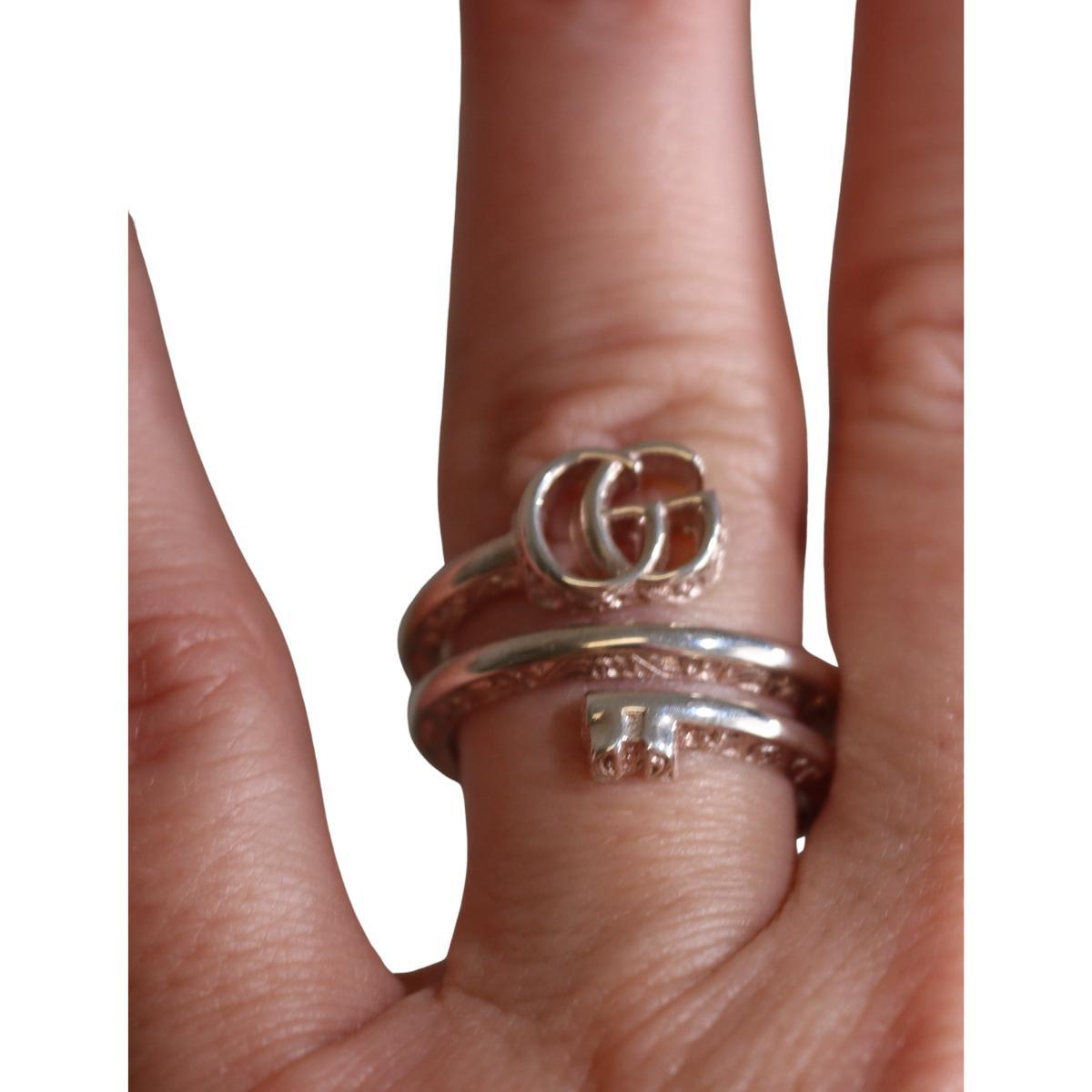 Gucci Marmont Key 3 Turns Sterling Silver Ring