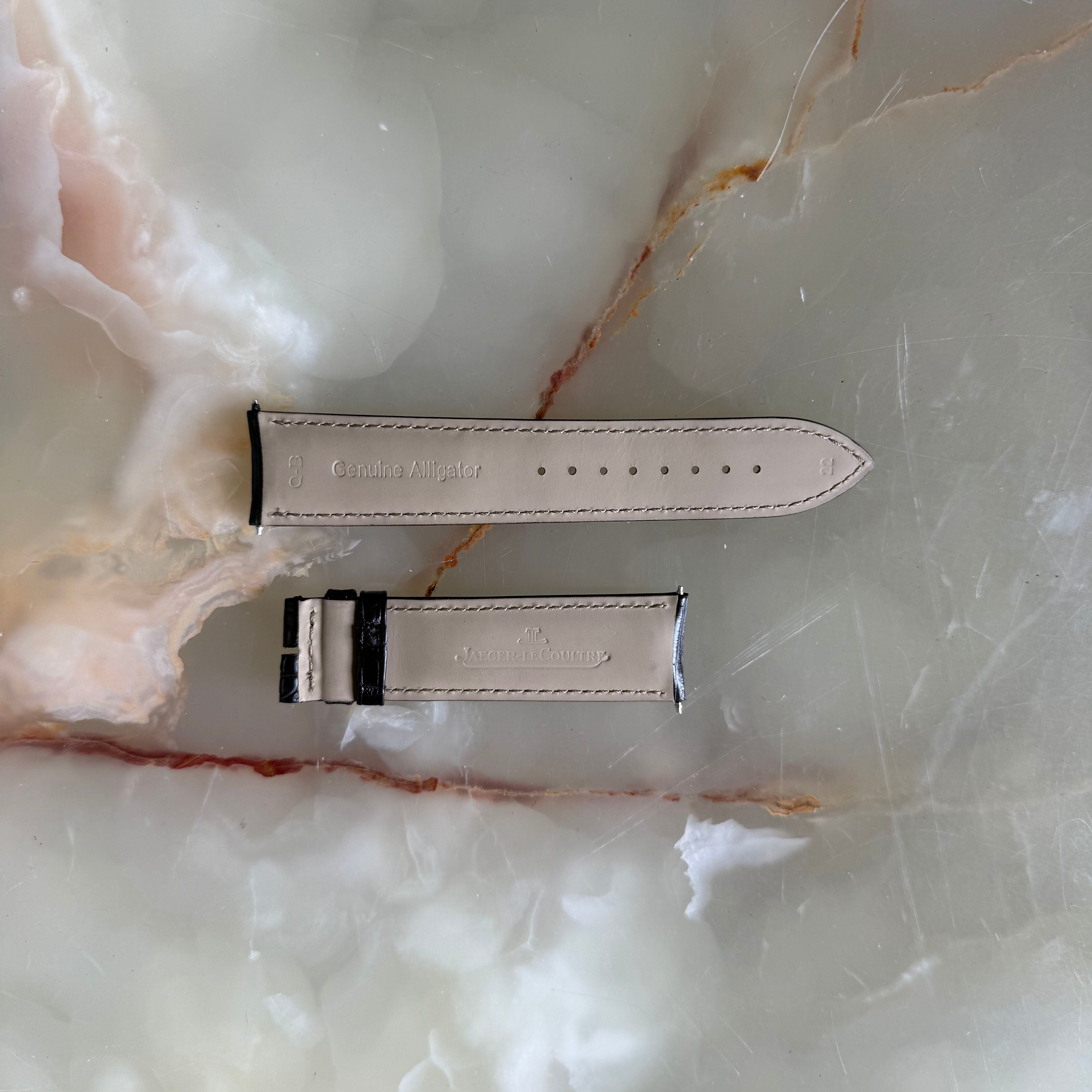 Authentic Jaeger LeCoultre Brown Alligator Watch Strap Band 21.65mm