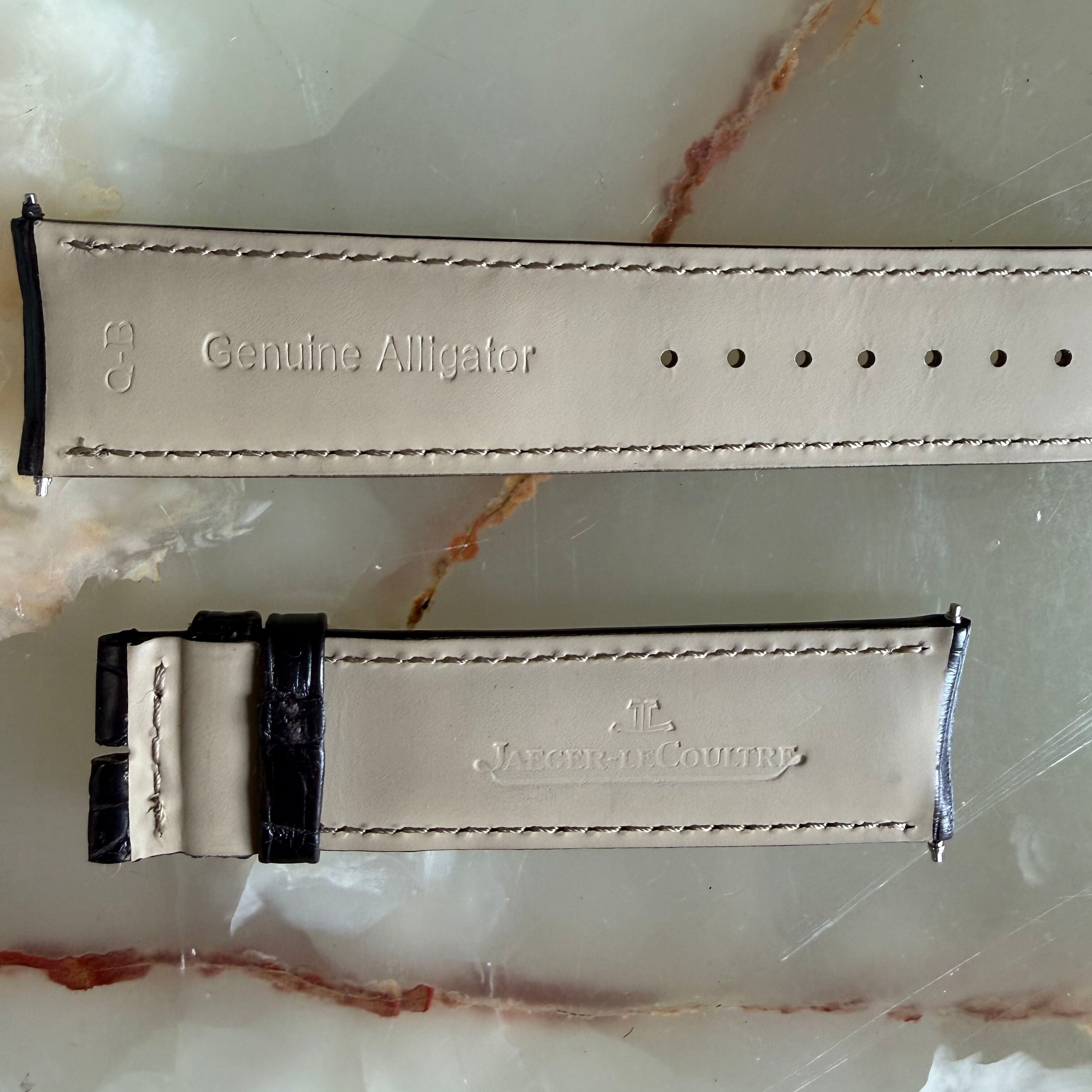 Authentic Jaeger LeCoultre Brown Alligator Watch Strap Band 21.65mm
