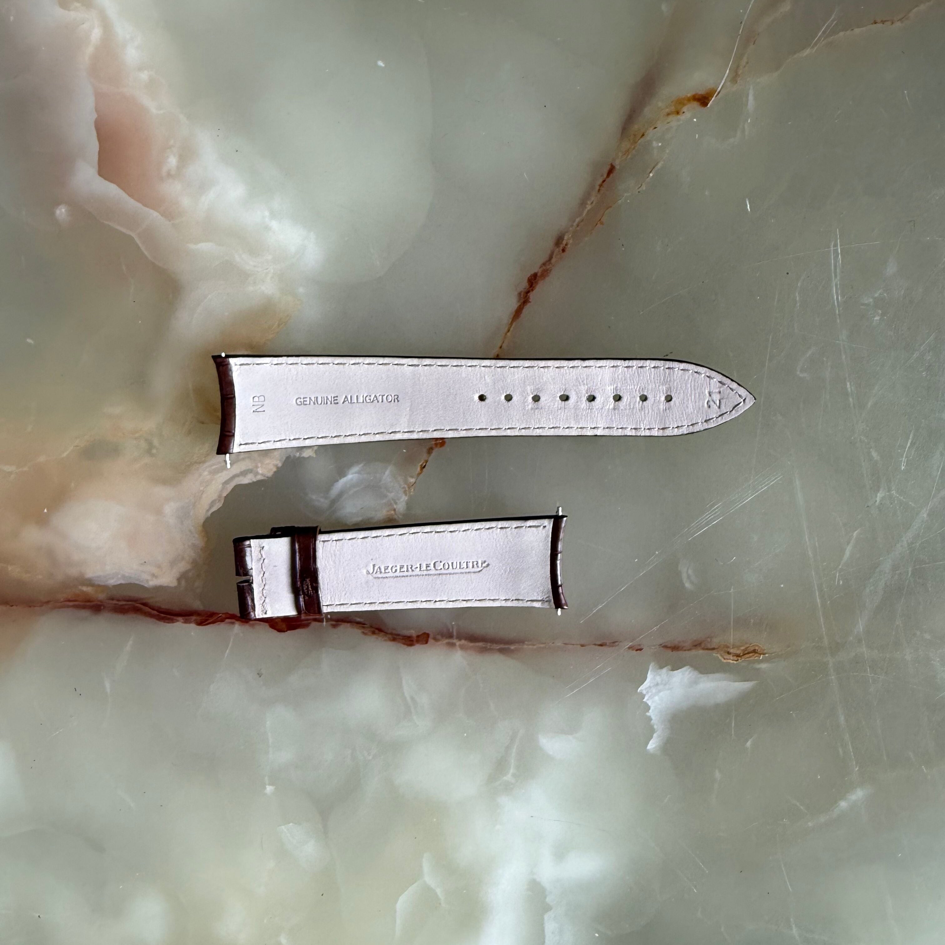 Authentic Jaeger LeCoultre Brown Alligator Watch Strap Band 21mm