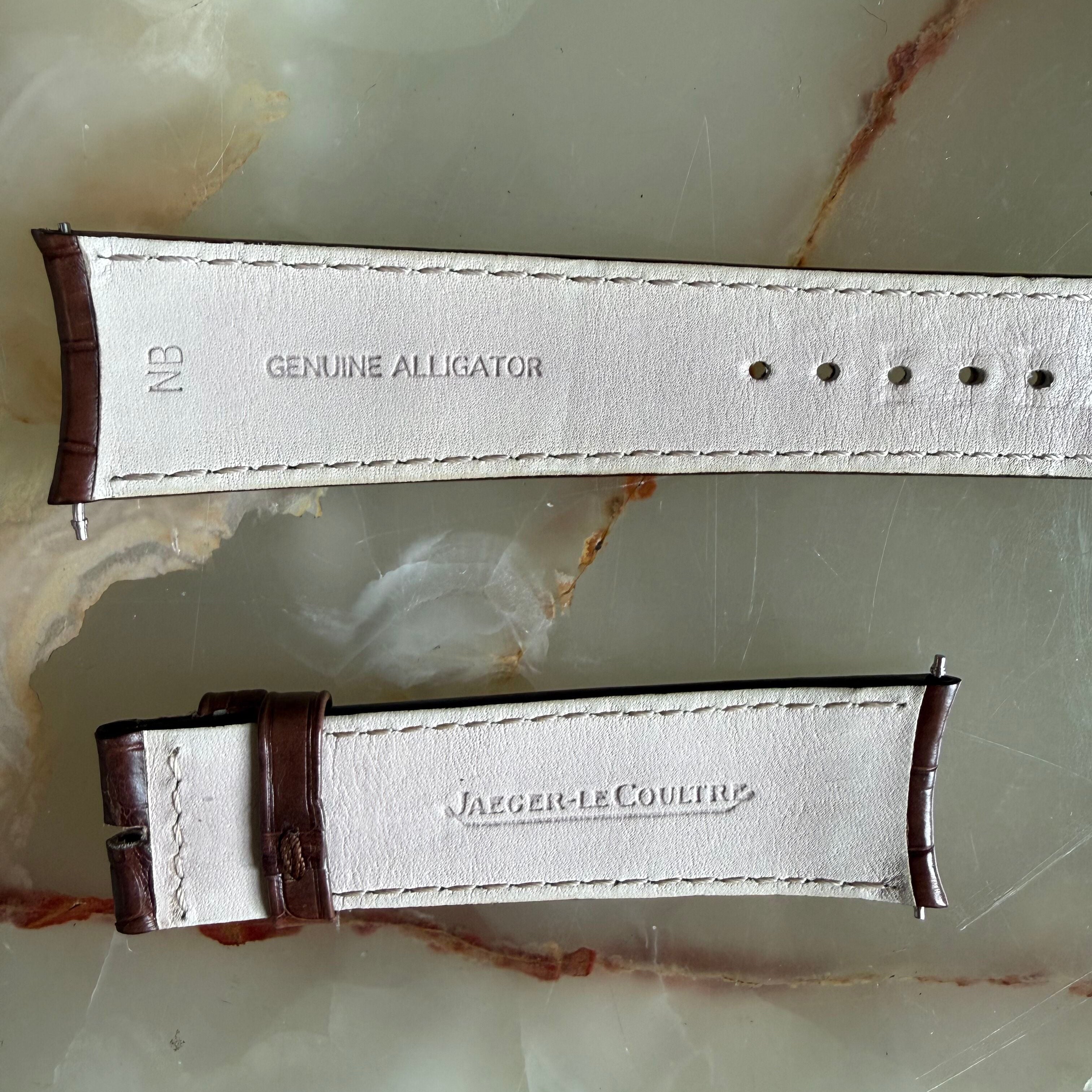 Authentic Jaeger LeCoultre Brown Alligator Watch Strap Band 21mm