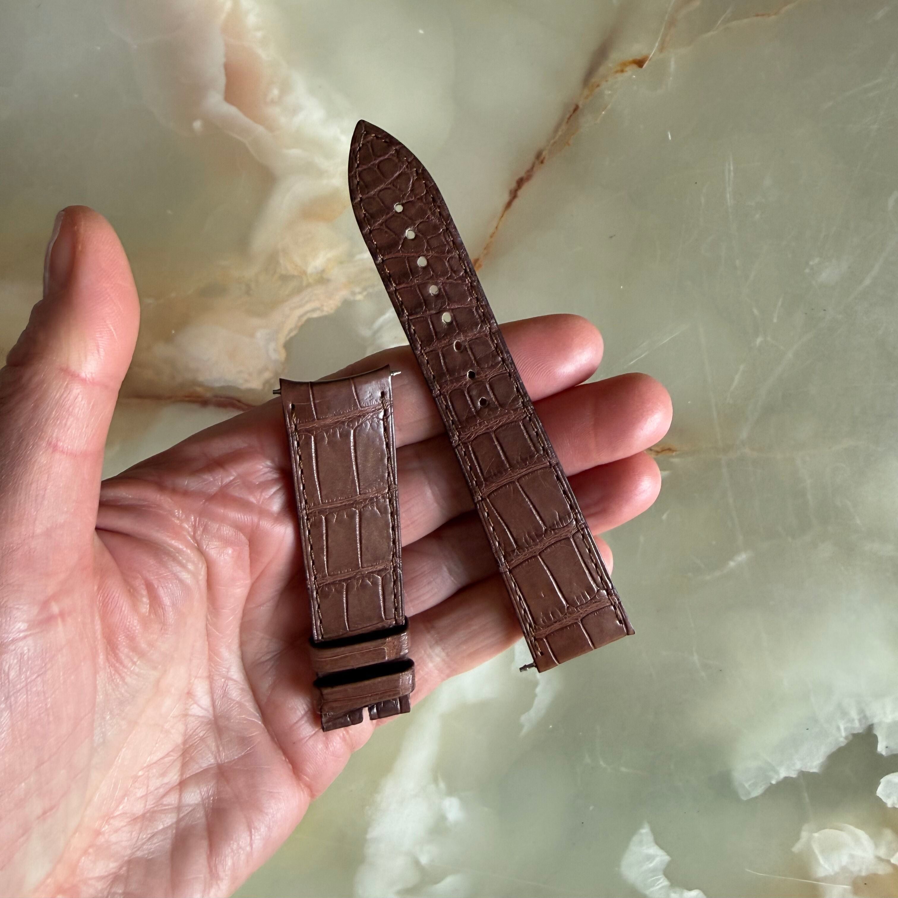 Authentic Jaeger LeCoultre Brown Alligator Watch Strap Band 21mm