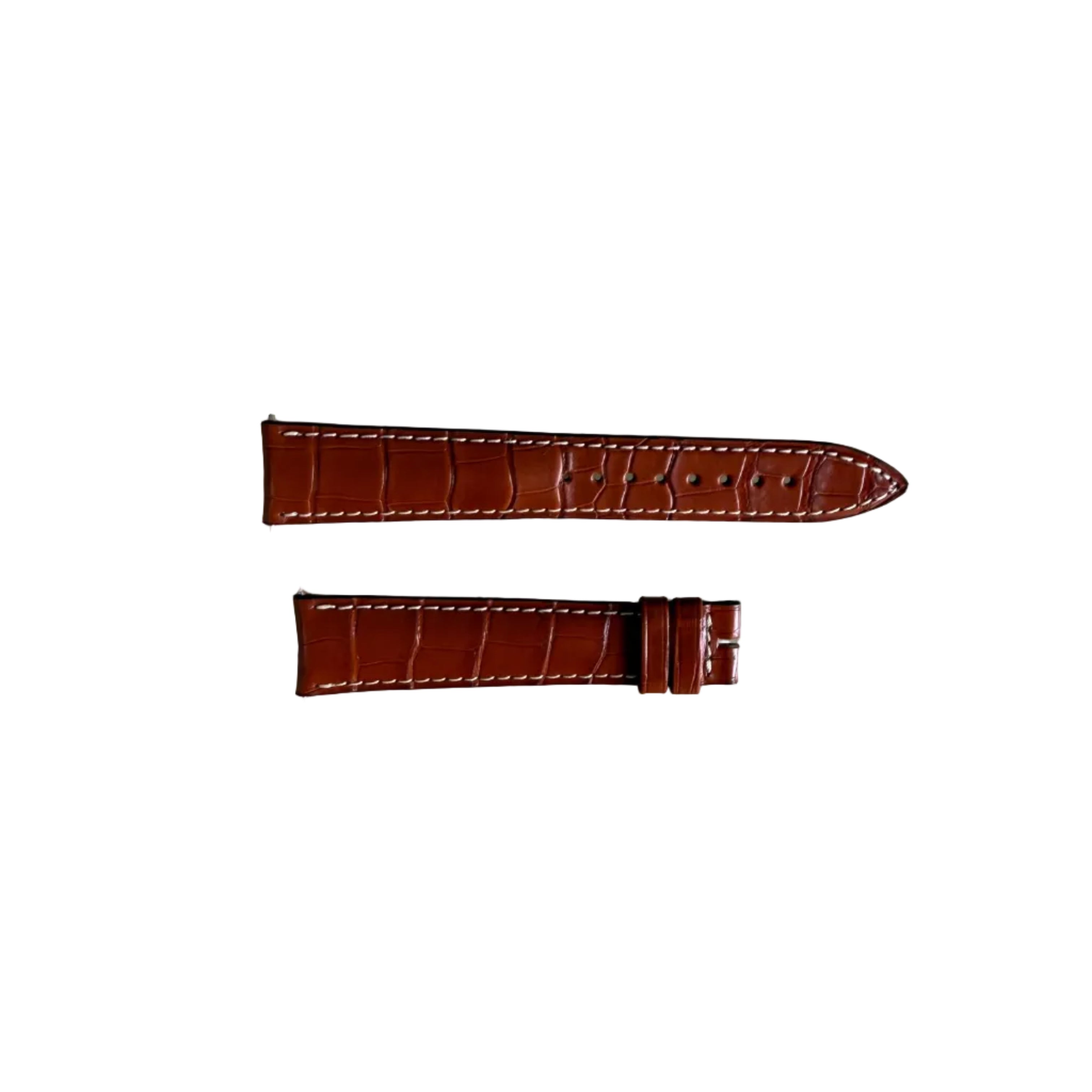 Authentic Jaeger LeCoultre Brown Alligator Watch Strap Band 19mm