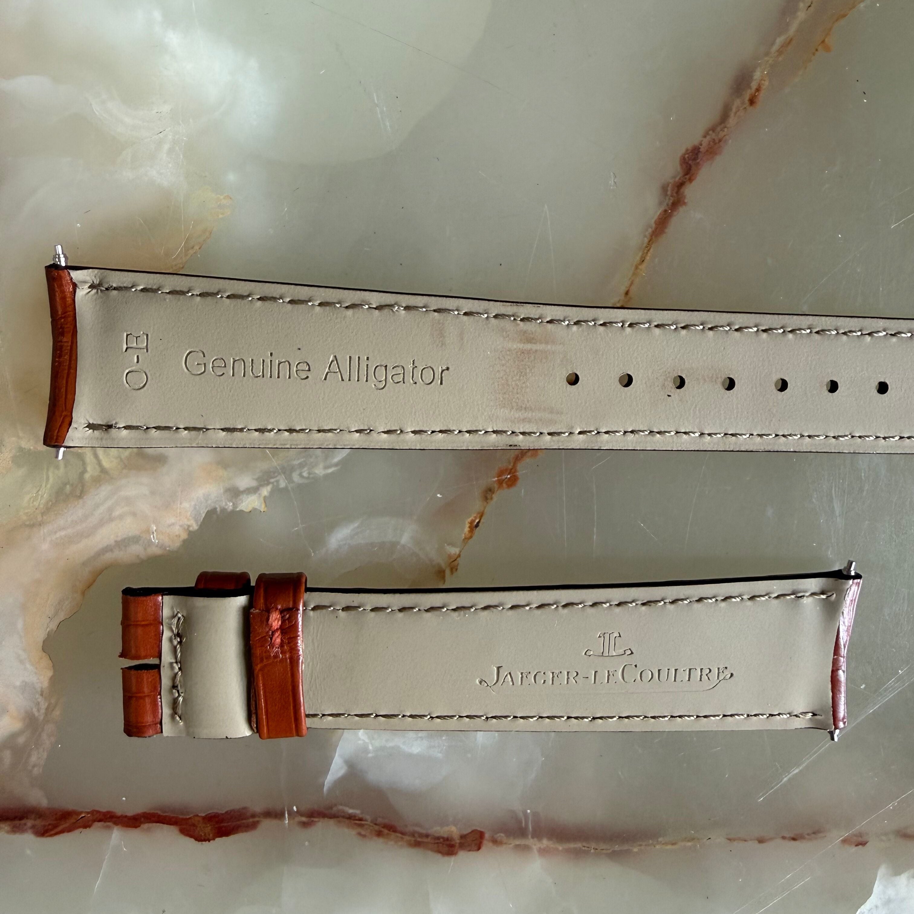 Authentic Jaeger LeCoultre Brown Alligator Watch Strap Band 19mm