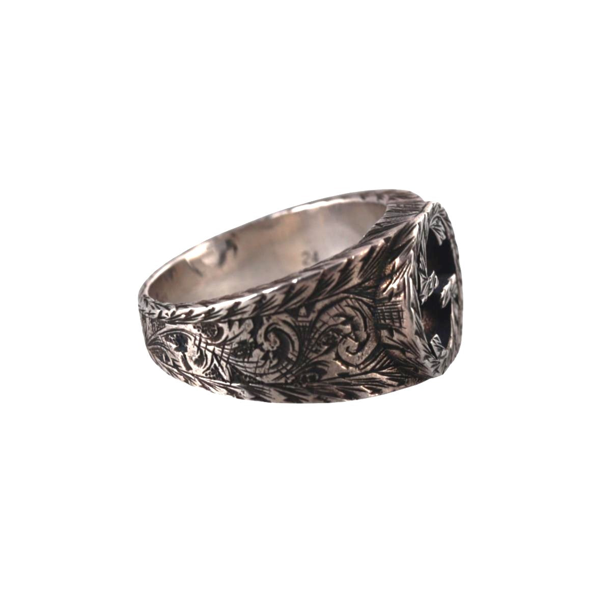 Gucci Interlocking G Paisley Sterling Silver Ring