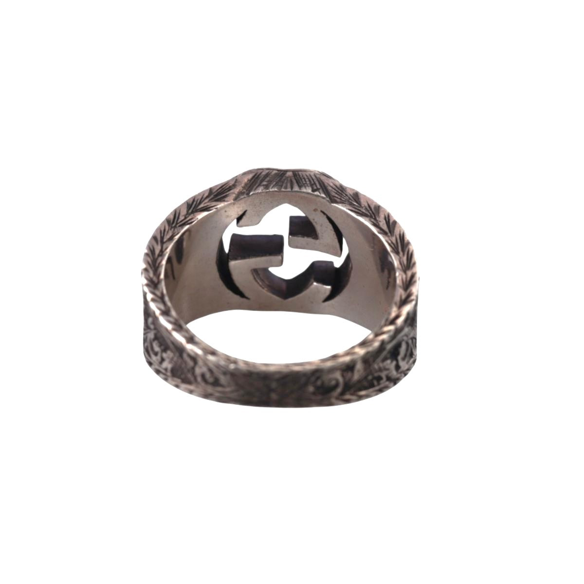 Gucci Interlocking G Paisley Sterling Silver Ring