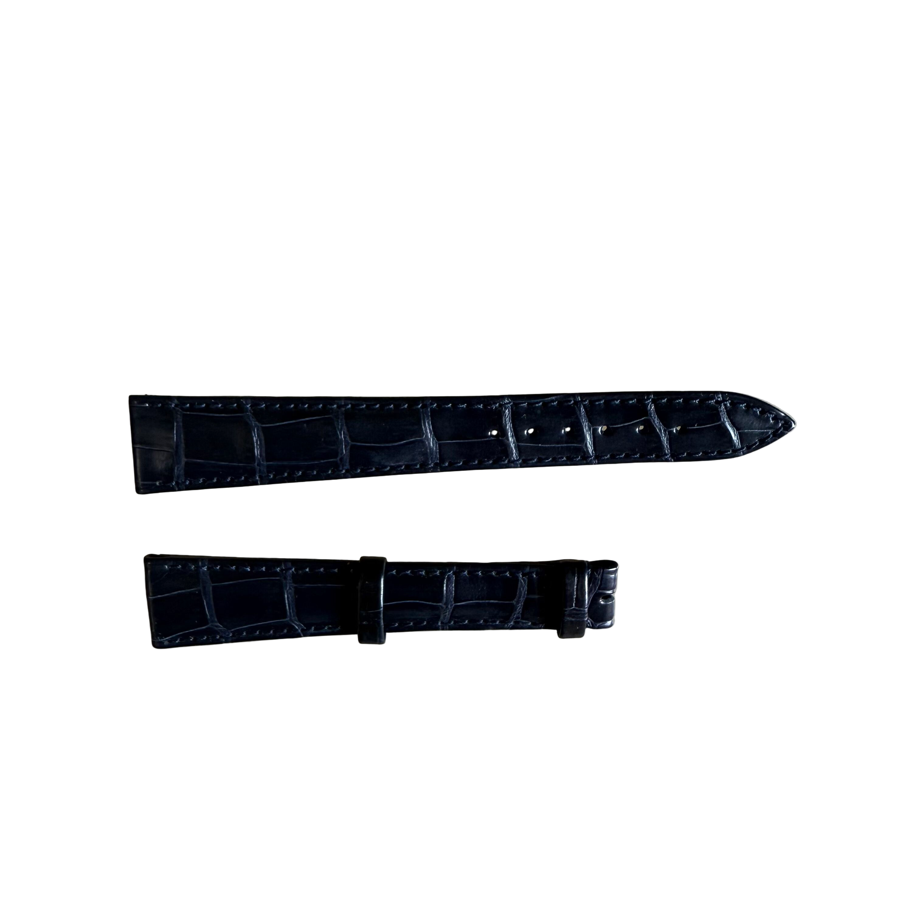 Authentic Breguet Blue Crocodile Watch Strap Band 19mm Padded & Stitched