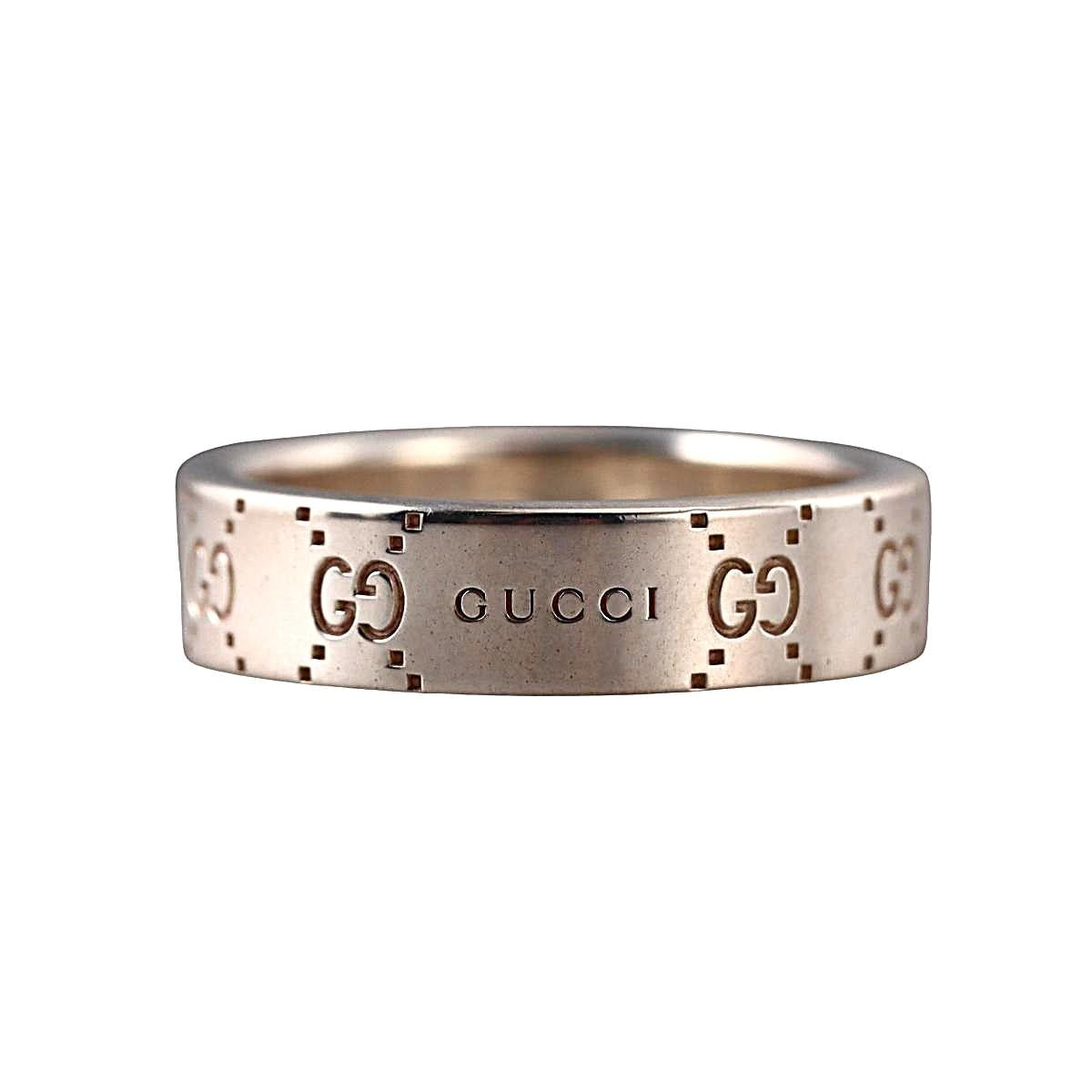 Gucci Signature Sterling Silver 6mm Band Ring