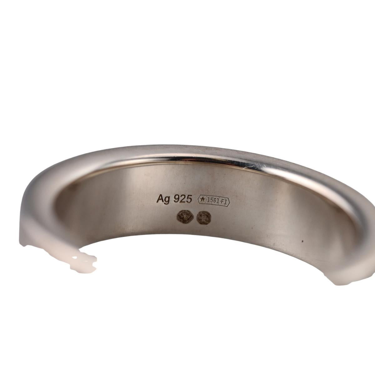 Gucci Signature Sterling Silver 6mm Band Ring
