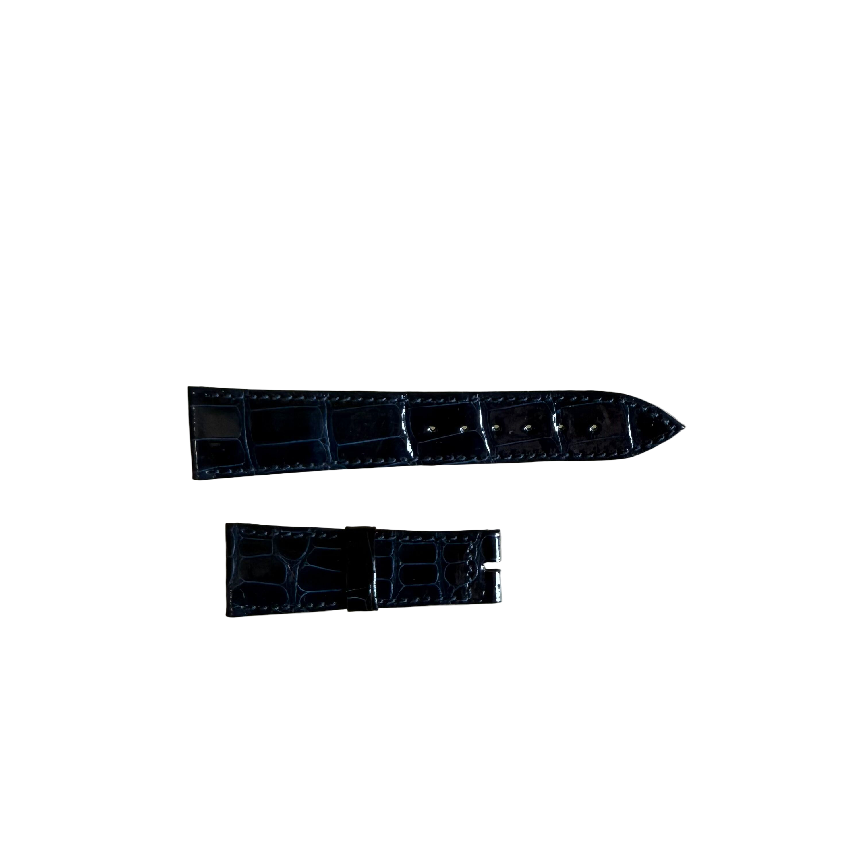 Authentic Breguet Blue Crocodile Watch Strap Band 20mm Padded & Stitched