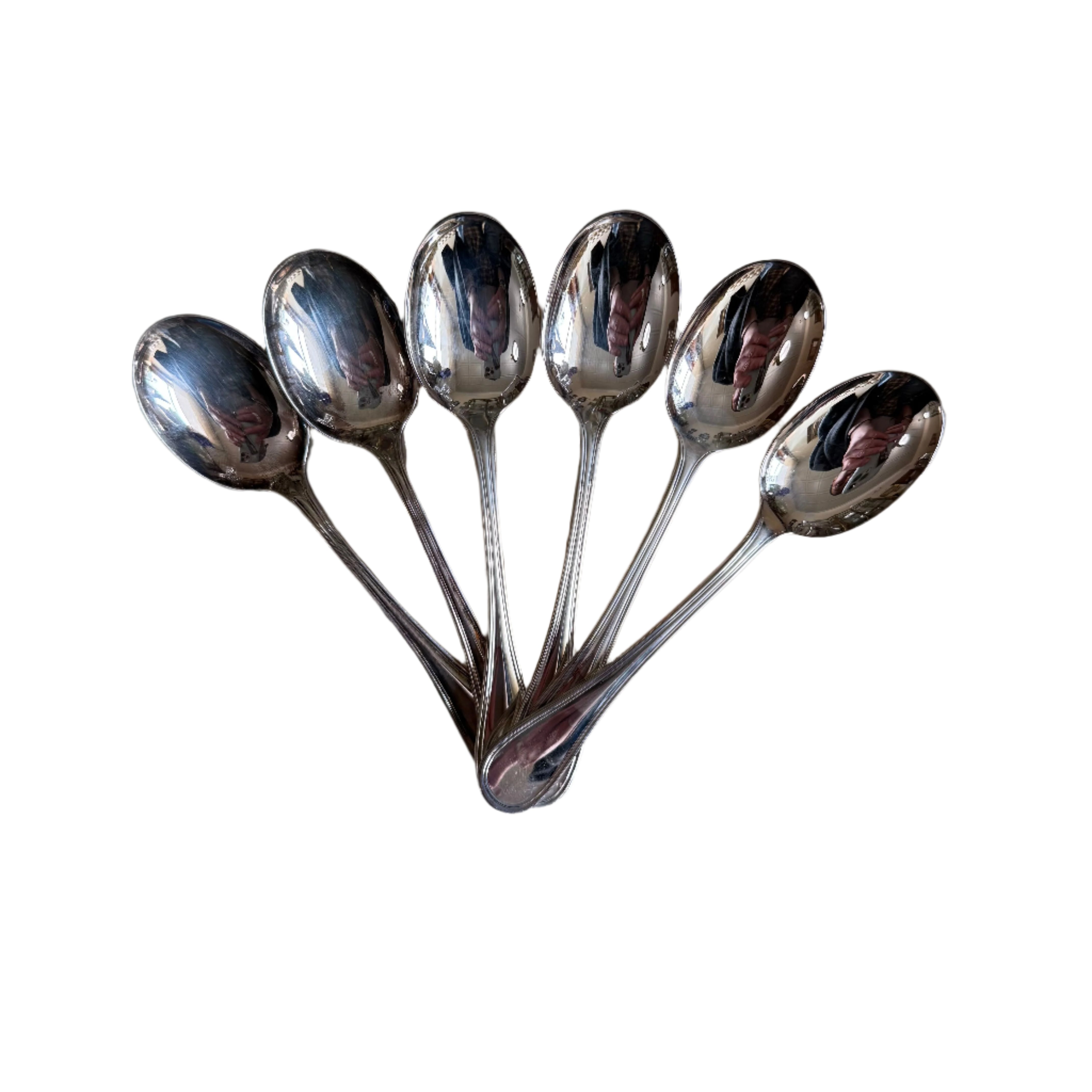 Christofle Albi Silver Plated Ice Cream Spoon Set of 6 00021035