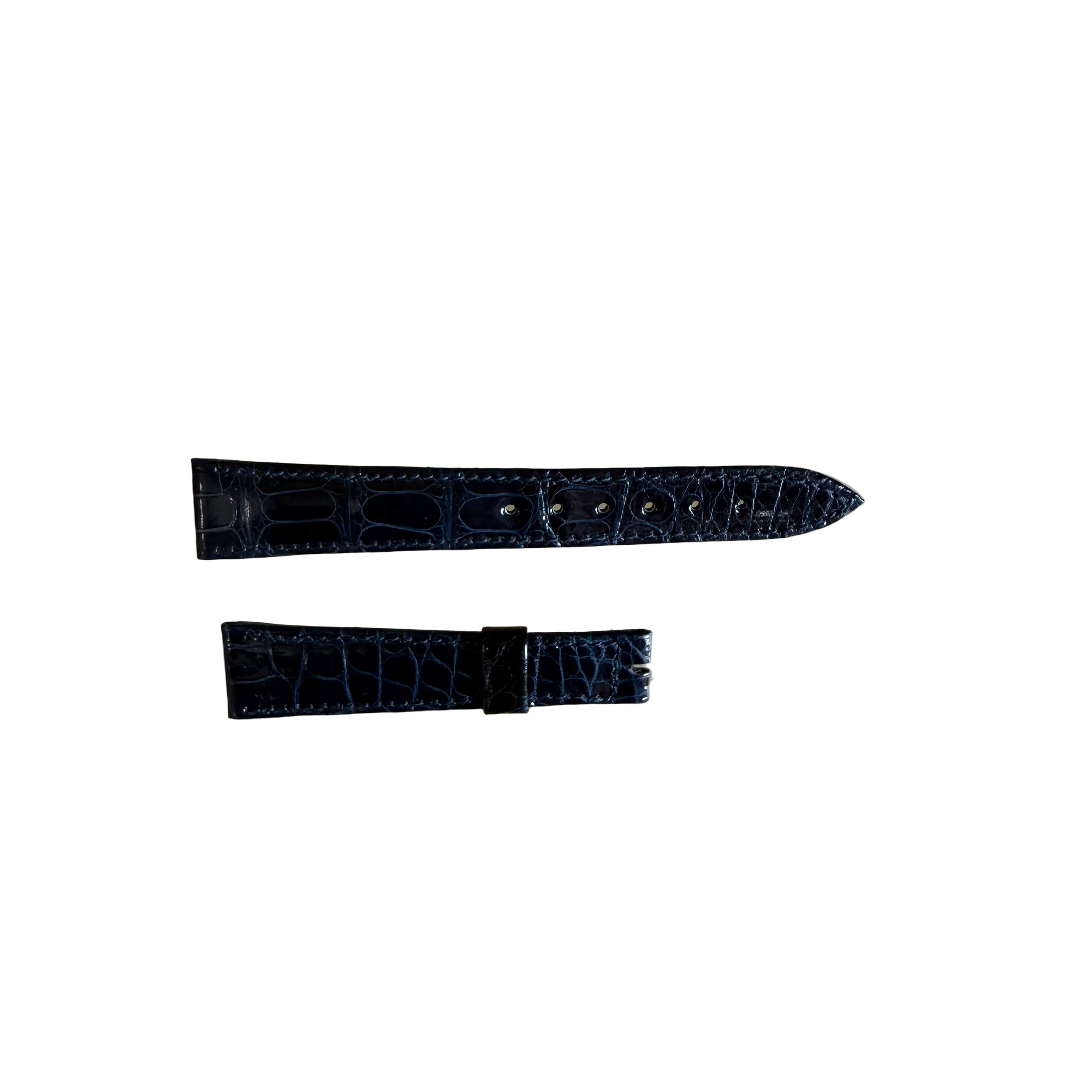 Authentic Breguet Blue Crocodile Watch Strap Band 18mm Padded & Stitched