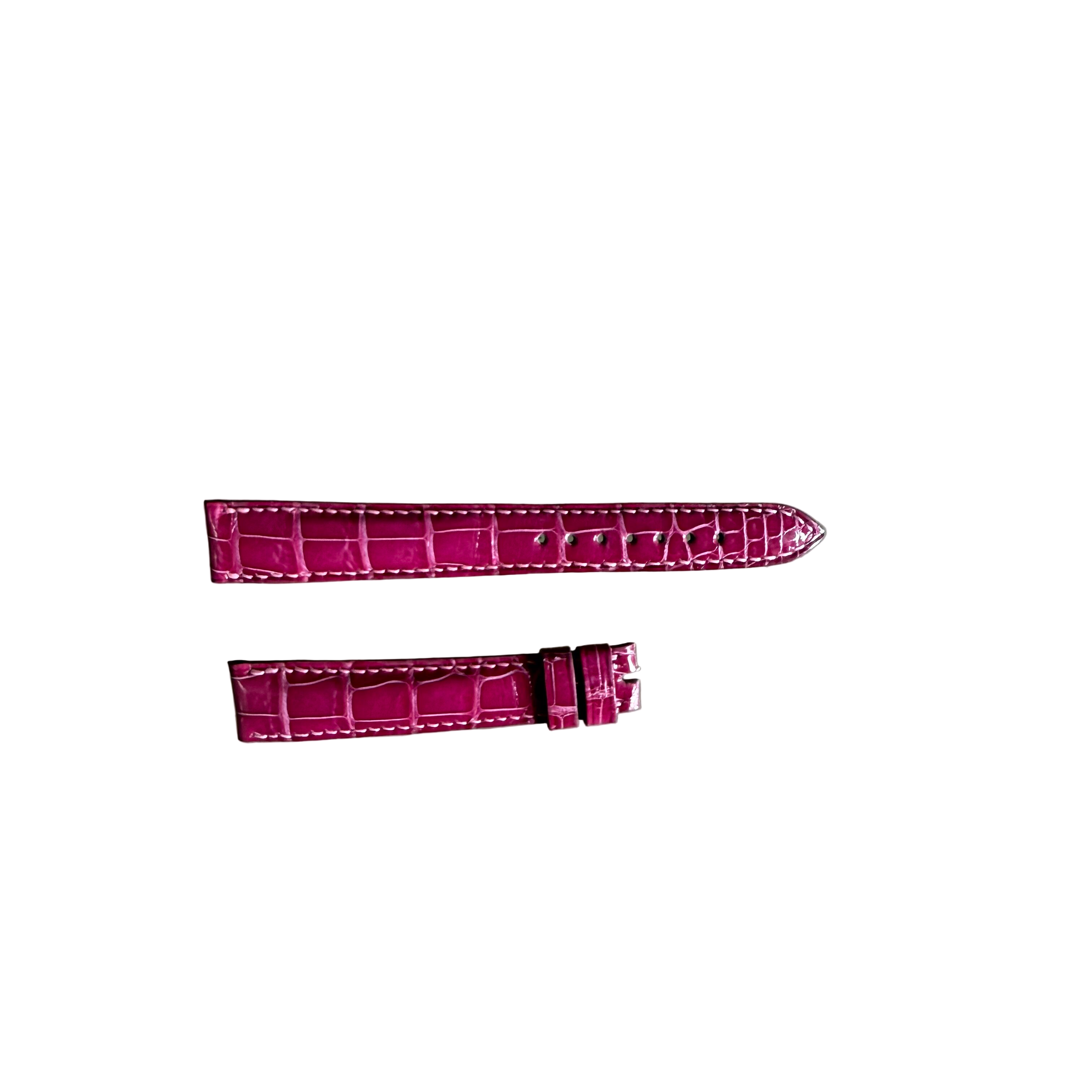 Authentic Breguet Pink Crocodile Watch Strap Band 14.5mm Padded & Stitched