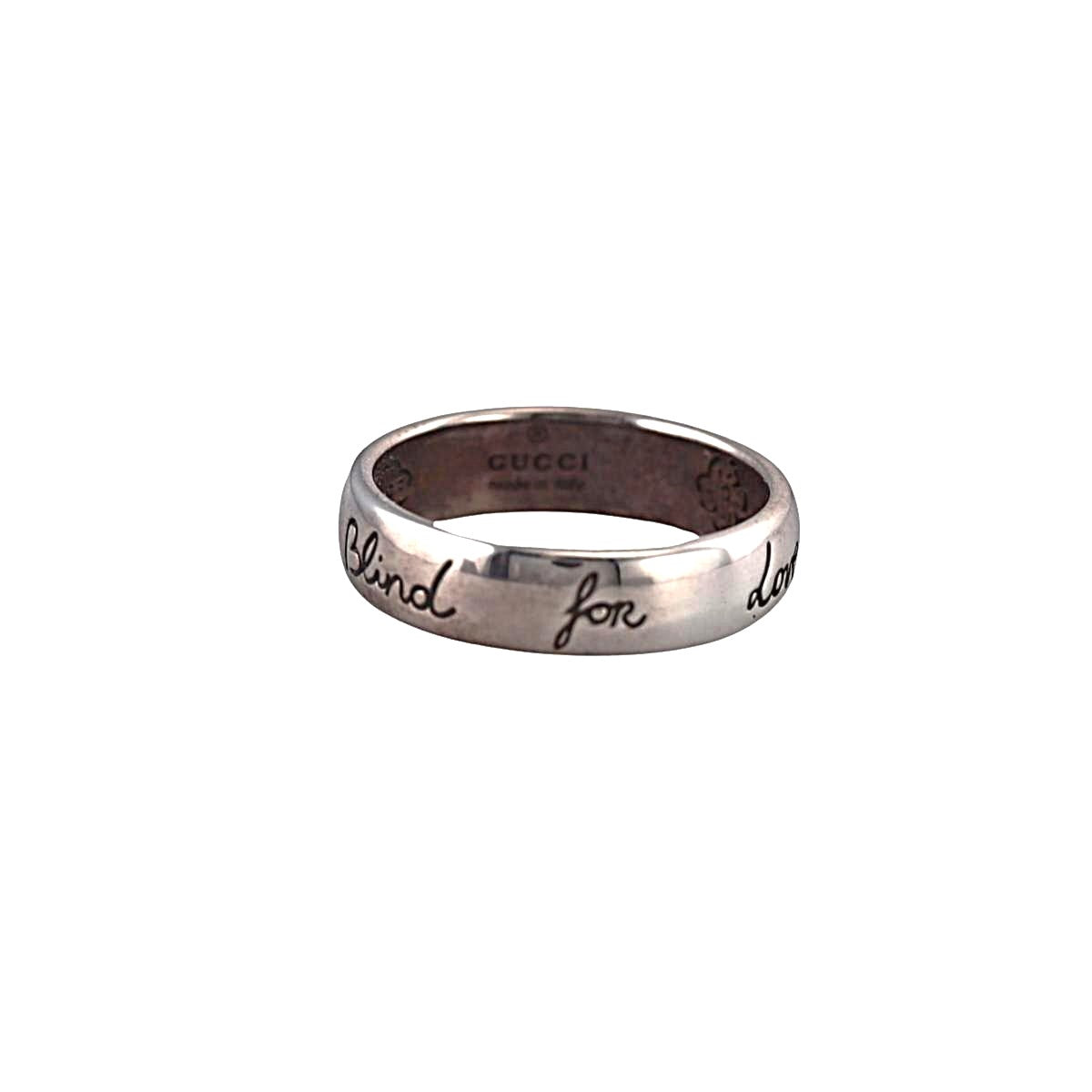 Gucci Blind For Love Sterling Silver Band Ring