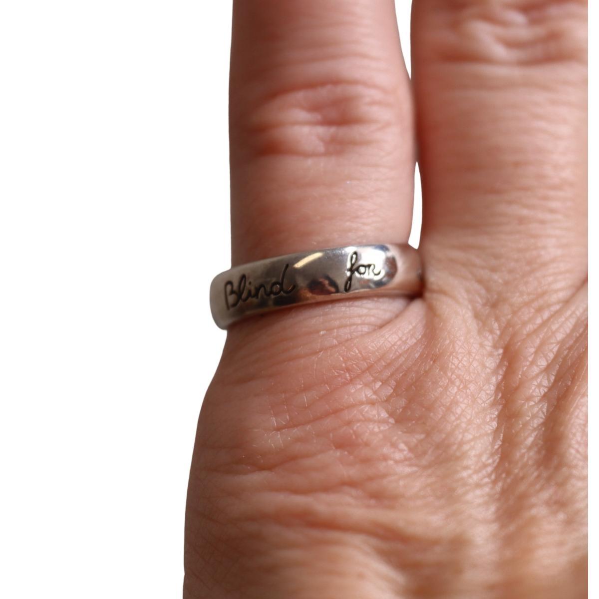 Gucci Blind For Love Sterling Silver Band Ring