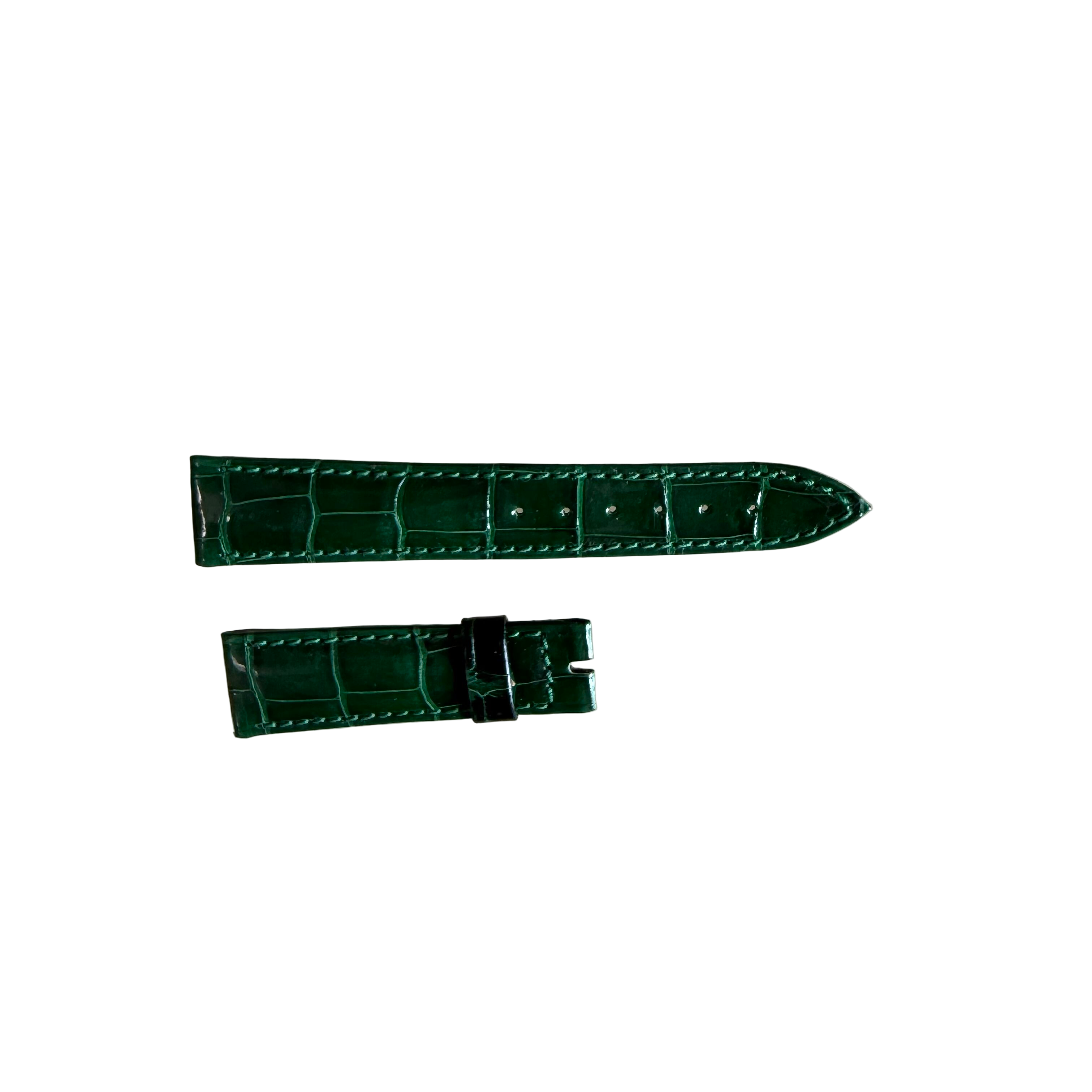 Authentic Breguet Green Crocodile Watch Strap Band 16.5mm Padded & Stitched