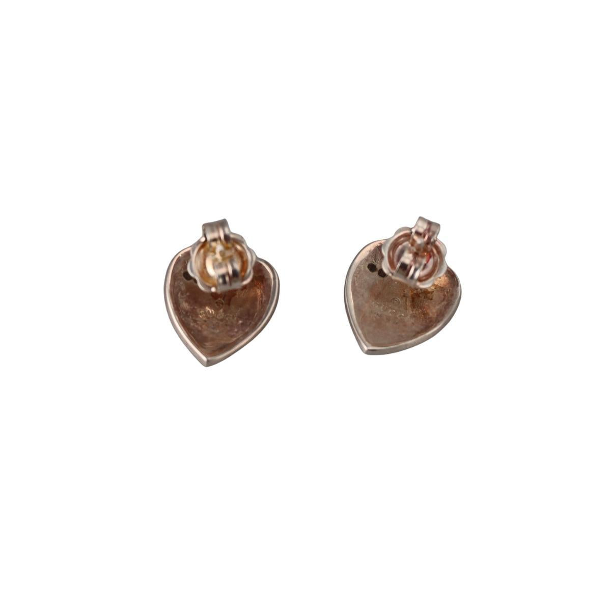 Gucci Interlocking G Blue Enamel Sterling Silver Stud Earrings