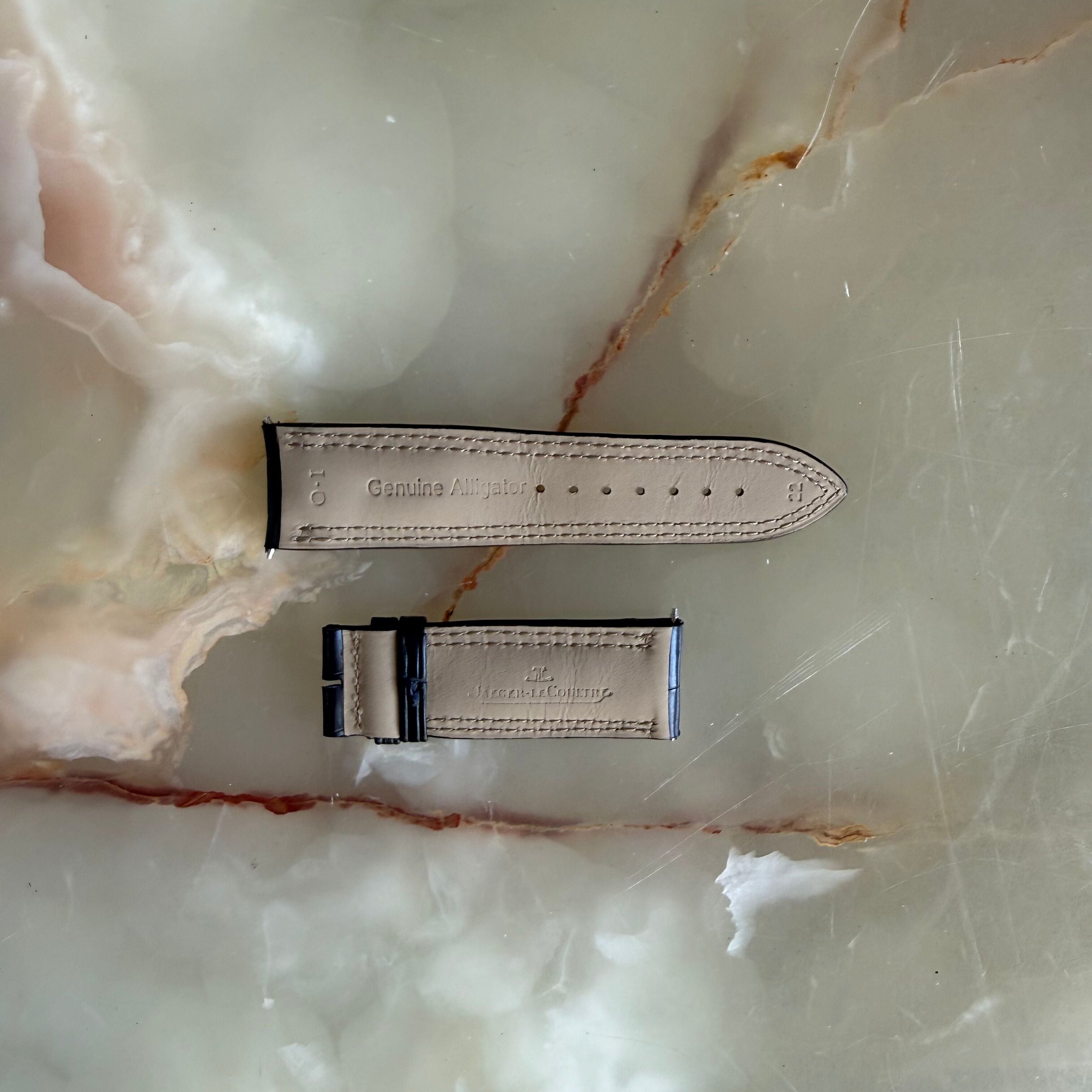 Authentic Jaeger LeCoultre Black Alligator Watch Strap Band 21mm