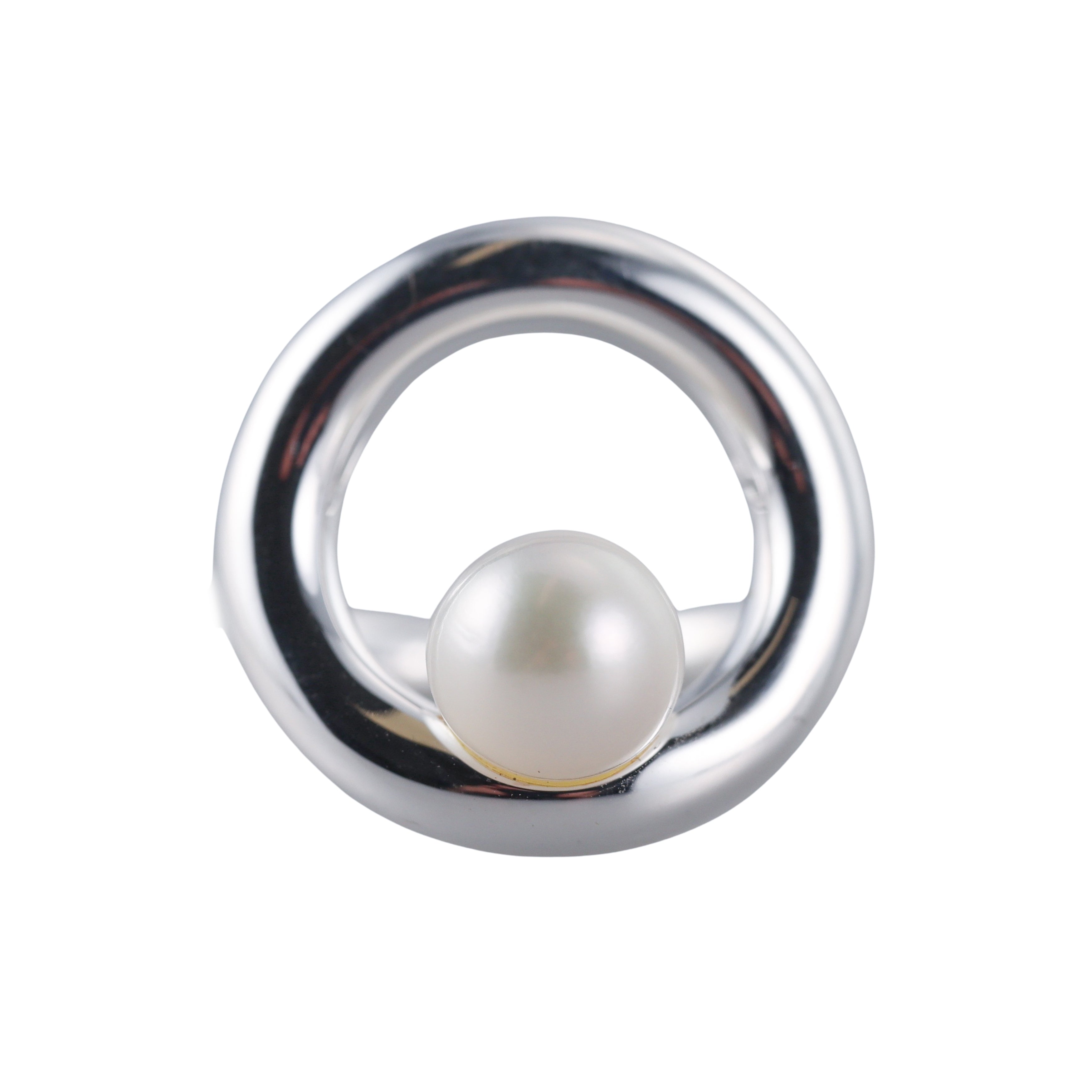 Christofle Idole Pearl Sterling Silver Ring 6070153