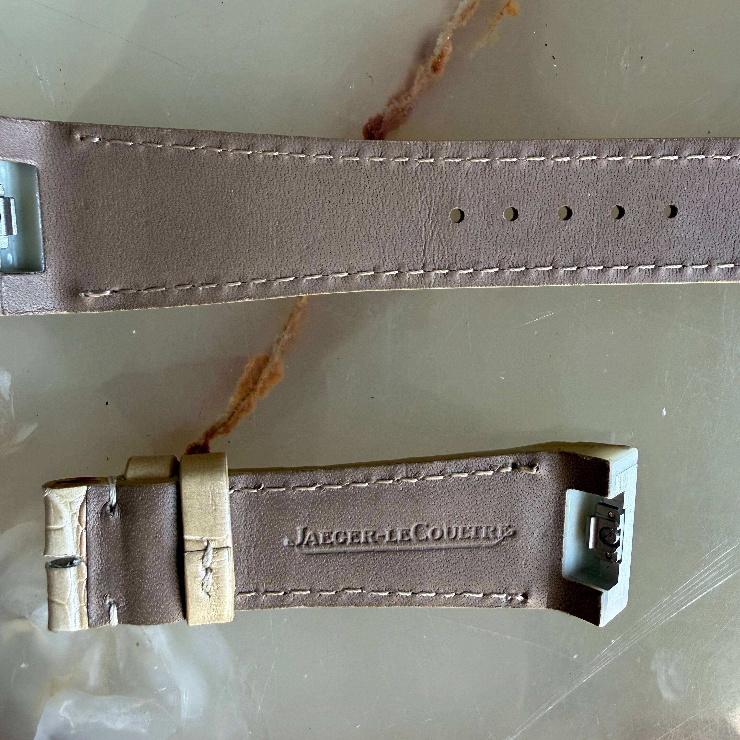 Authentic Jaeger LeCoultre Beige Alligator Quick Release Watch Strap Band 19.5mm